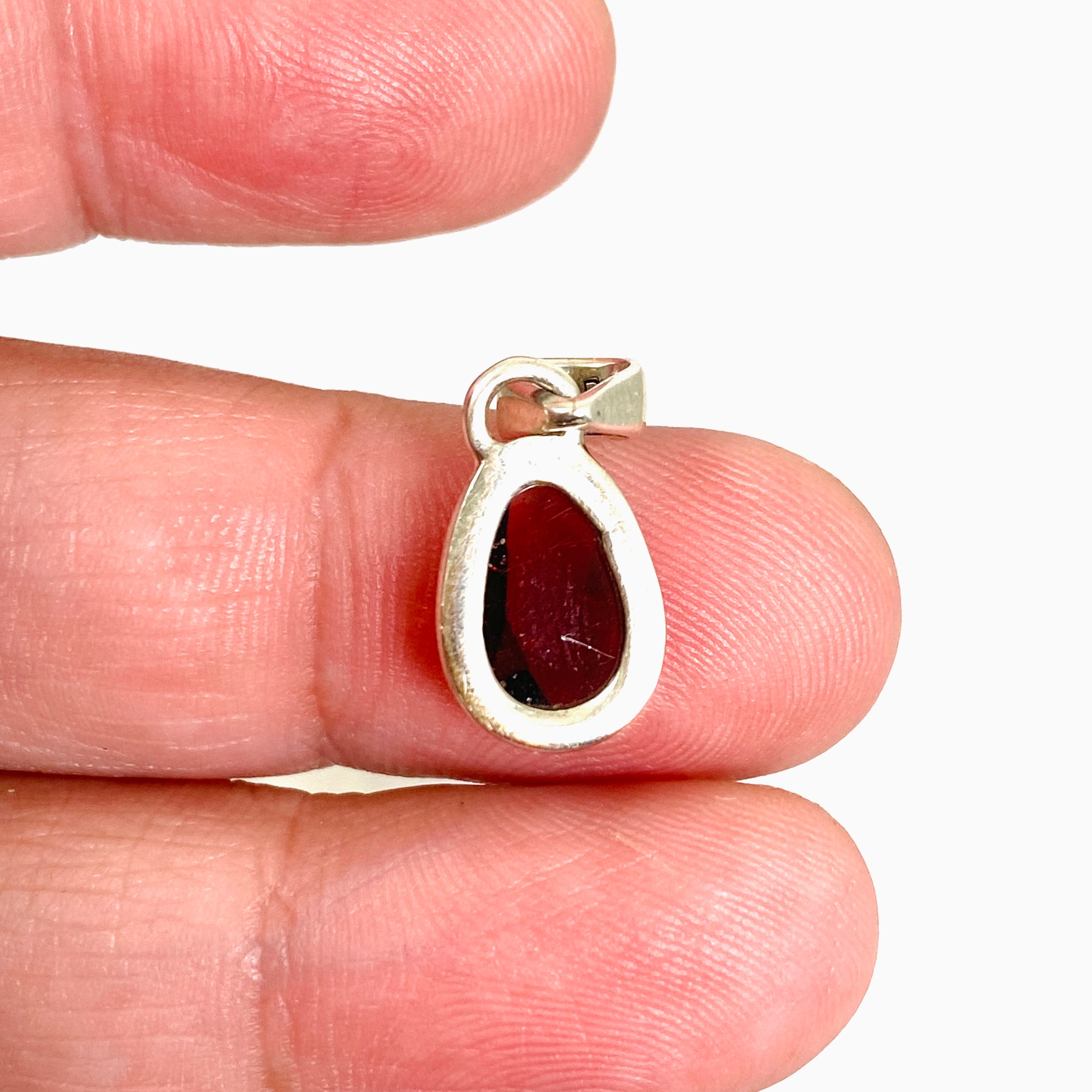 Garnet Teardrop Faceted Pendant Necklace PPGJ865 - Elegant Jewelry Gift for Women, Perfect for Valentine's Day, Anniversary & Special Occasions
