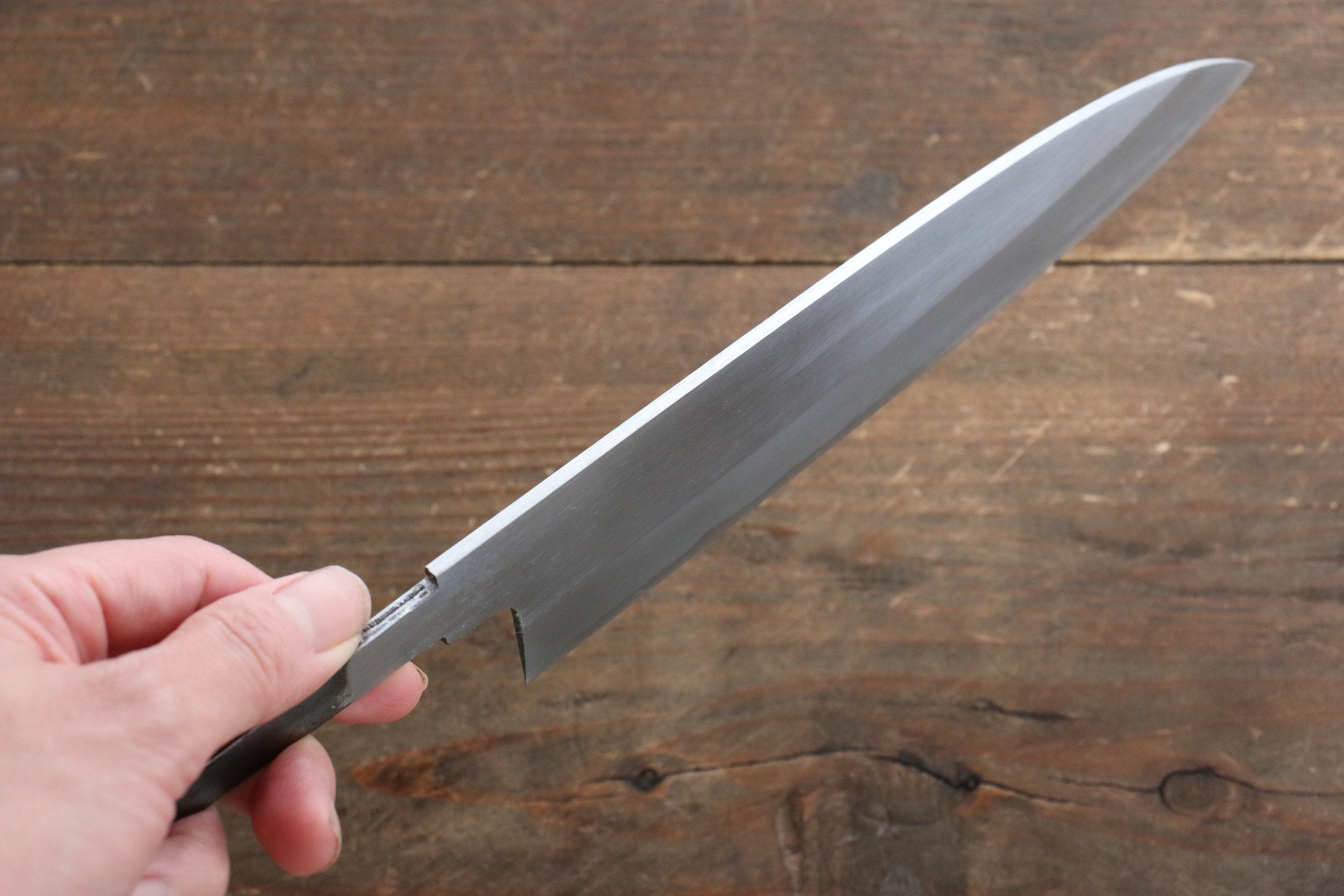 Minamoto Akitada Hontanren Blue Steel No.2 Santoku Knife 180mm - Professional Japanese Kitchen Knife for Slicing, Dicing & Chopping - Perfect for Chefs & Home Cooking