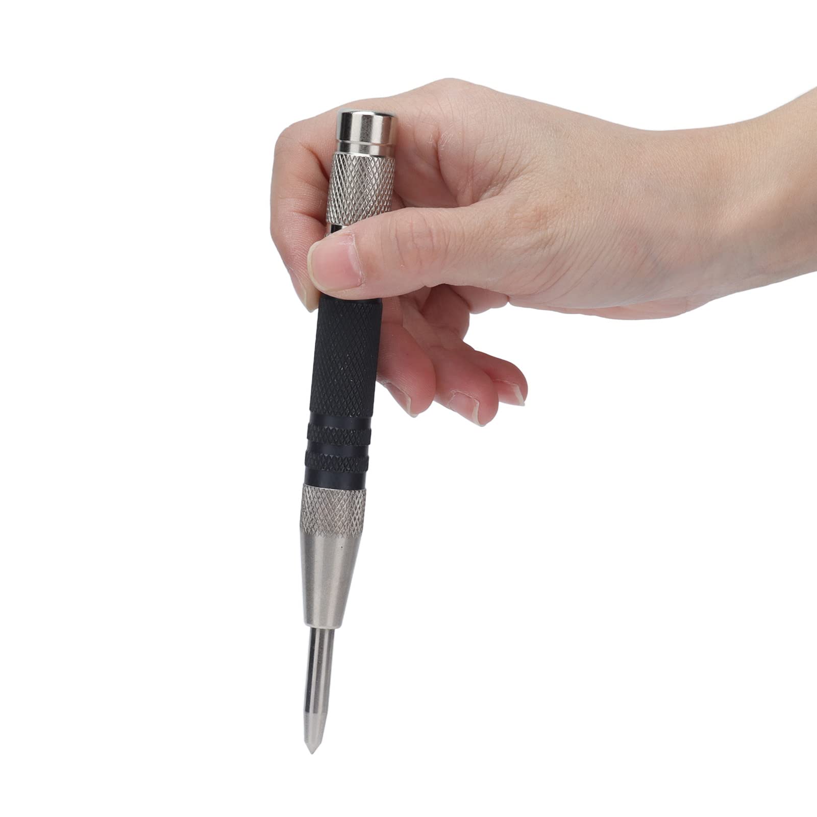 2-Piece Automatic Center Punch Set with Adjustable Tension - Precision Woodworking Hole Puncher for Carpentry, Metalworking & DIY Projects | Perfect for Drilling, Positioning & Marking