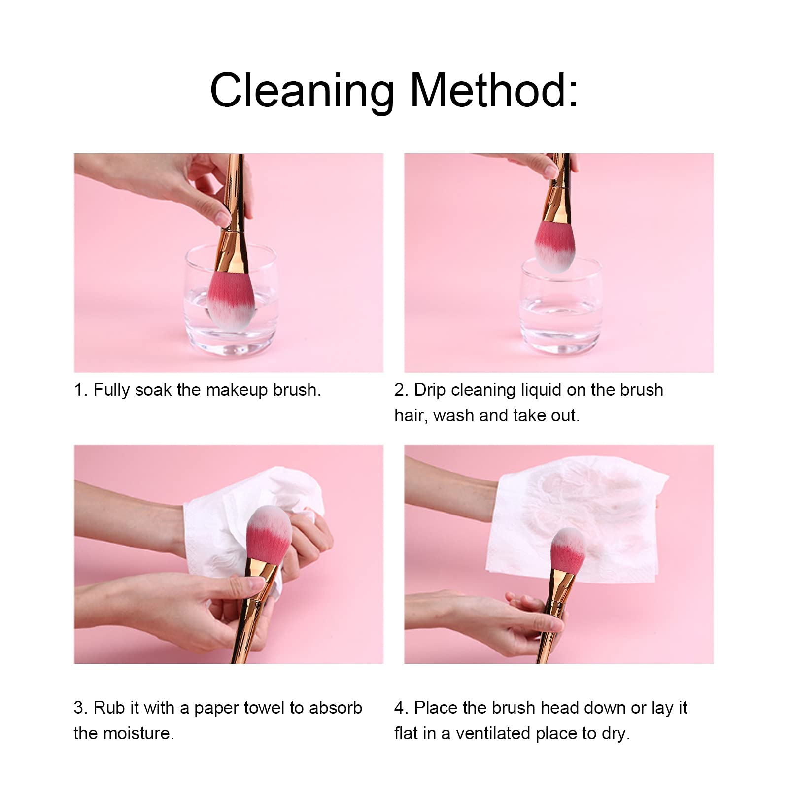 EXCLUZO Professional Loose Powder Makeup Brush - Soft & Durable Kabuki Brush for Mineral Foundation, Setting Powder & Blush - Perfect for Home & Salon Makeup Application