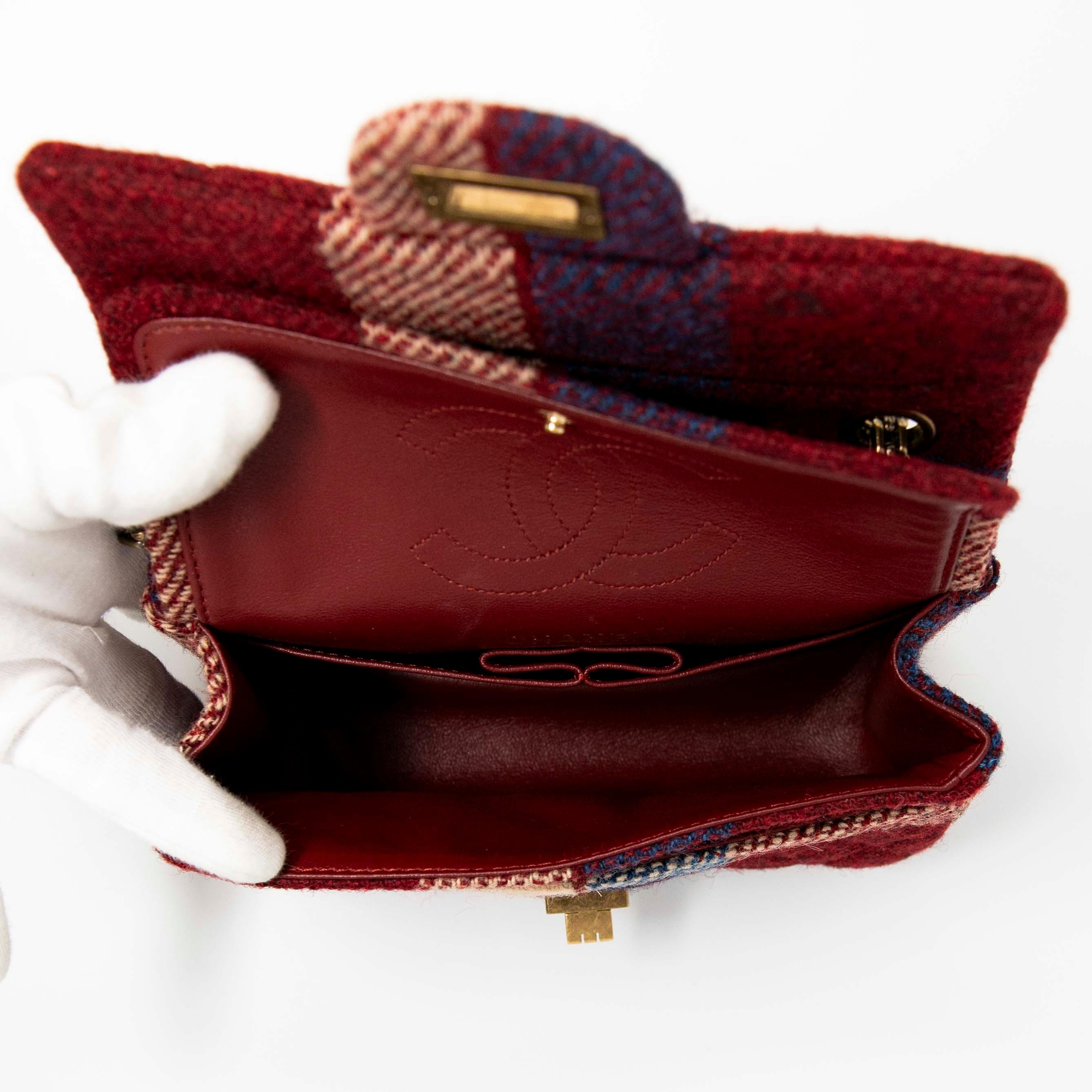 Chanel Red Tweed 2.55 Reissue 224 Flap Bag - Luxury Designer Handbag for Women | Perfect for Evening Events, Parties & Special Occasions