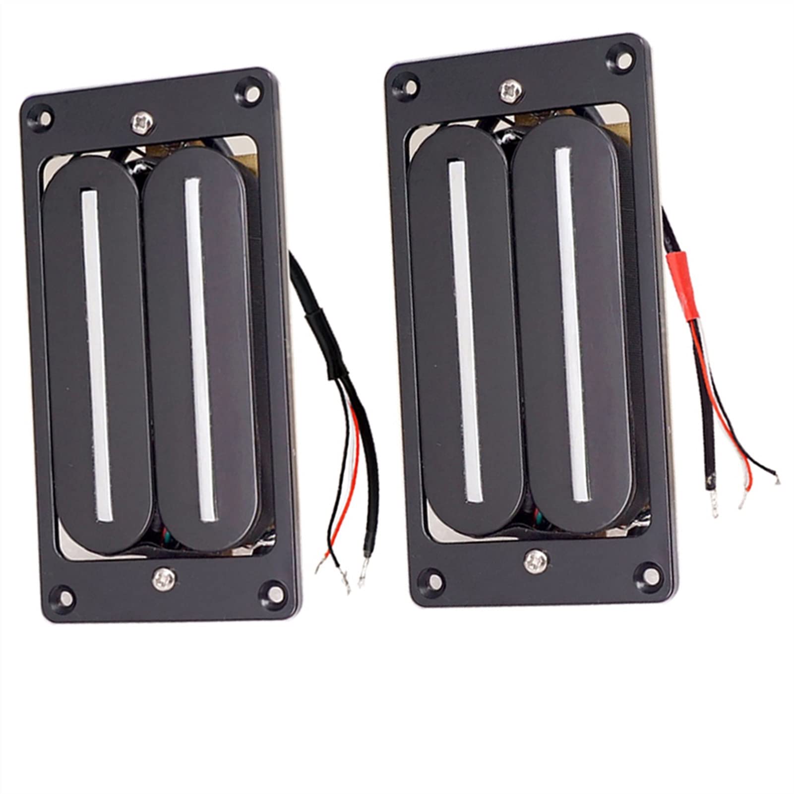 Dual Rail Humbucker Pickup for Electric Guitar - Black Wired Double Coil Guitar Pickup | Perfect for Rock, Metal & Blues Performances