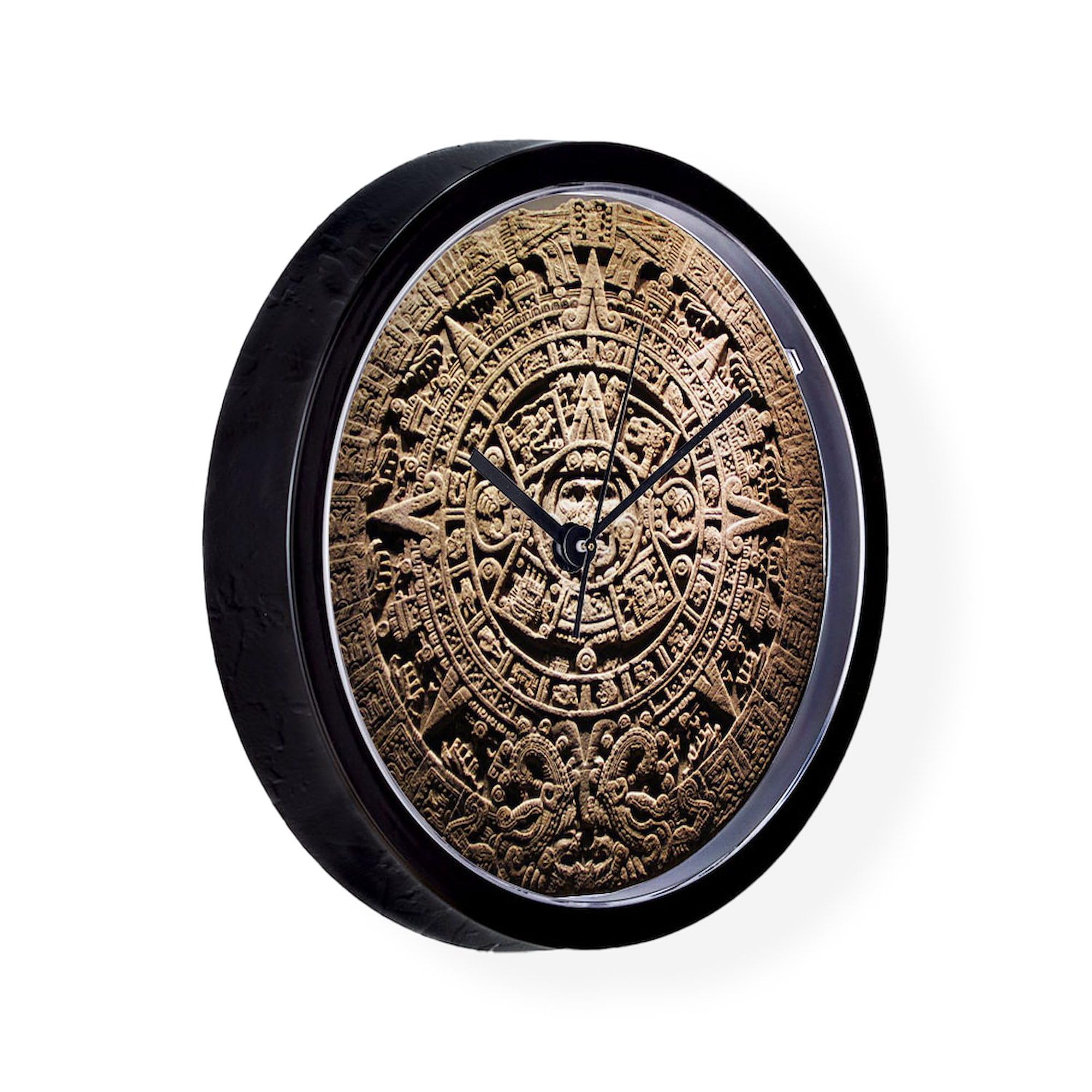 Mayan Calendar 10 Inch Wall Clock - Unique Home Decor for Living Room, Kitchen, Office | Perfect Gift for History Lovers & Ancient Civilization Enthusiasts