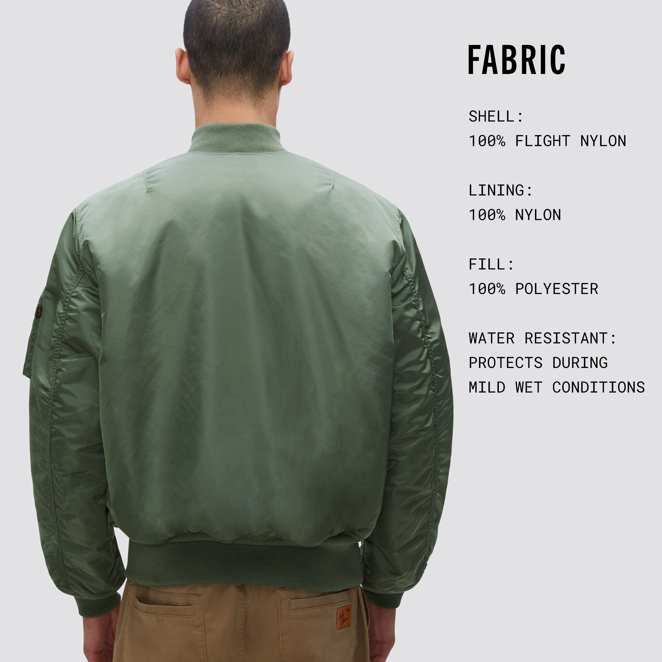Alpha Industries MA-1 Bomber Flight Jacket - Men's Military Pilot Jacket for Aviation & Streetwear Fashion | Perfect for Cold Weather, Outdoor Adventures & Urban Style