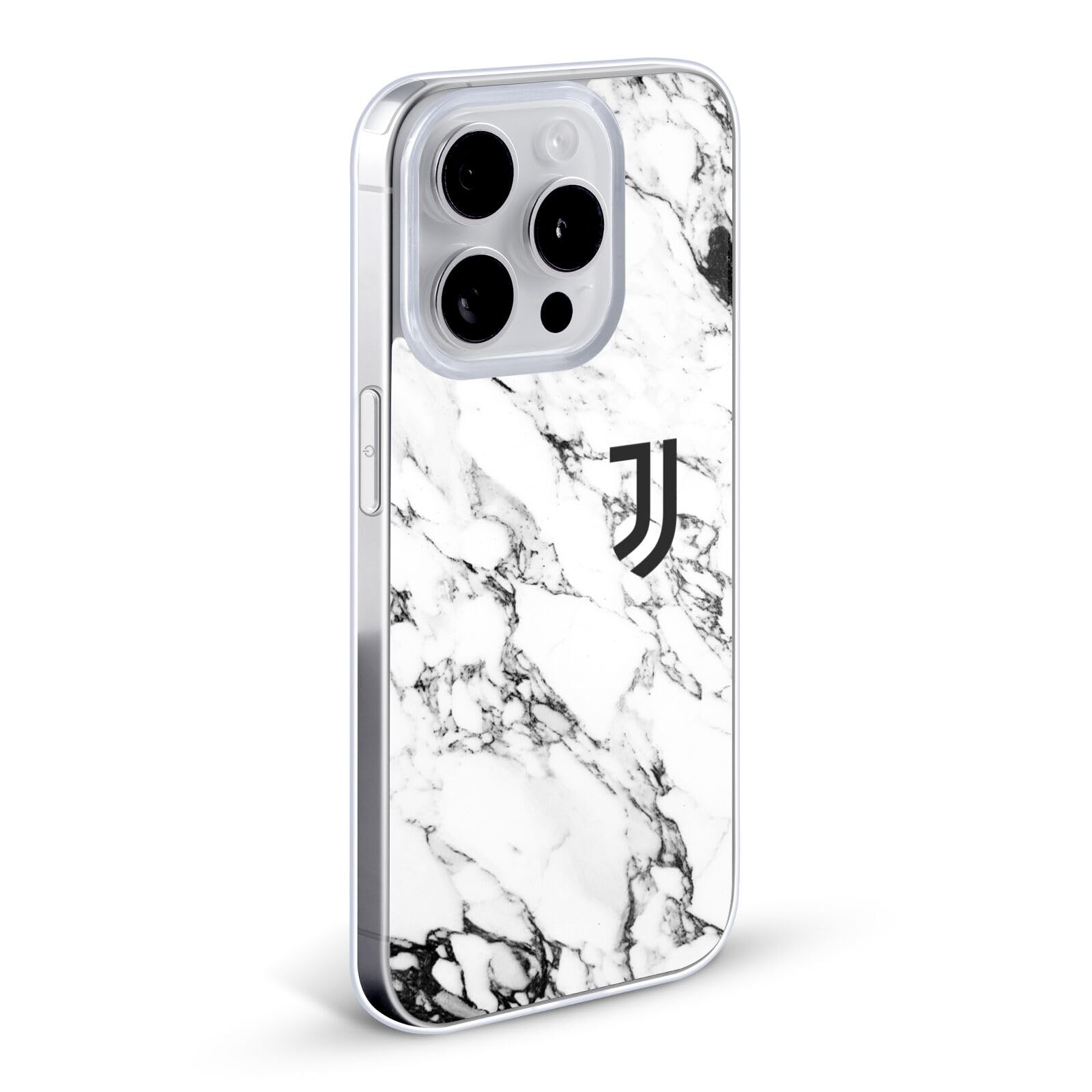 Officially Licensed Juventus FC White Marble Soft Gel Phone Case for iPhone 13 Pro Max - Durable Protection with Stylish Football Club Design - Perfect for Fans, Daily Use & Sports Events