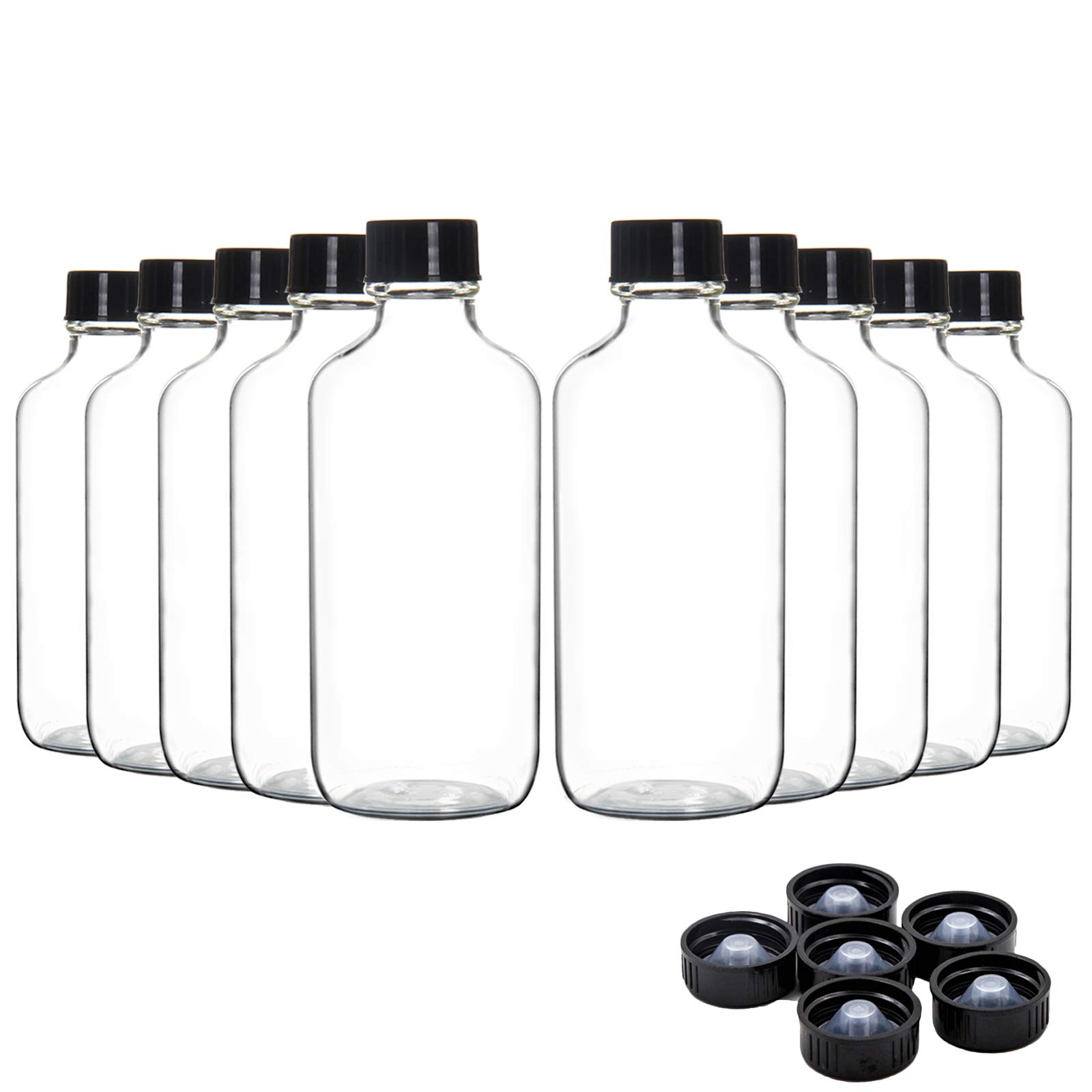 Youngever 16 Pack 2oz Empty Glass Bottles with Lids - Refillable Containers for Essential Oils, Vanilla Extract, DIY Beauty & Crafts - Perfect for Aromatherapy, Homemade Spices & Gift Packaging