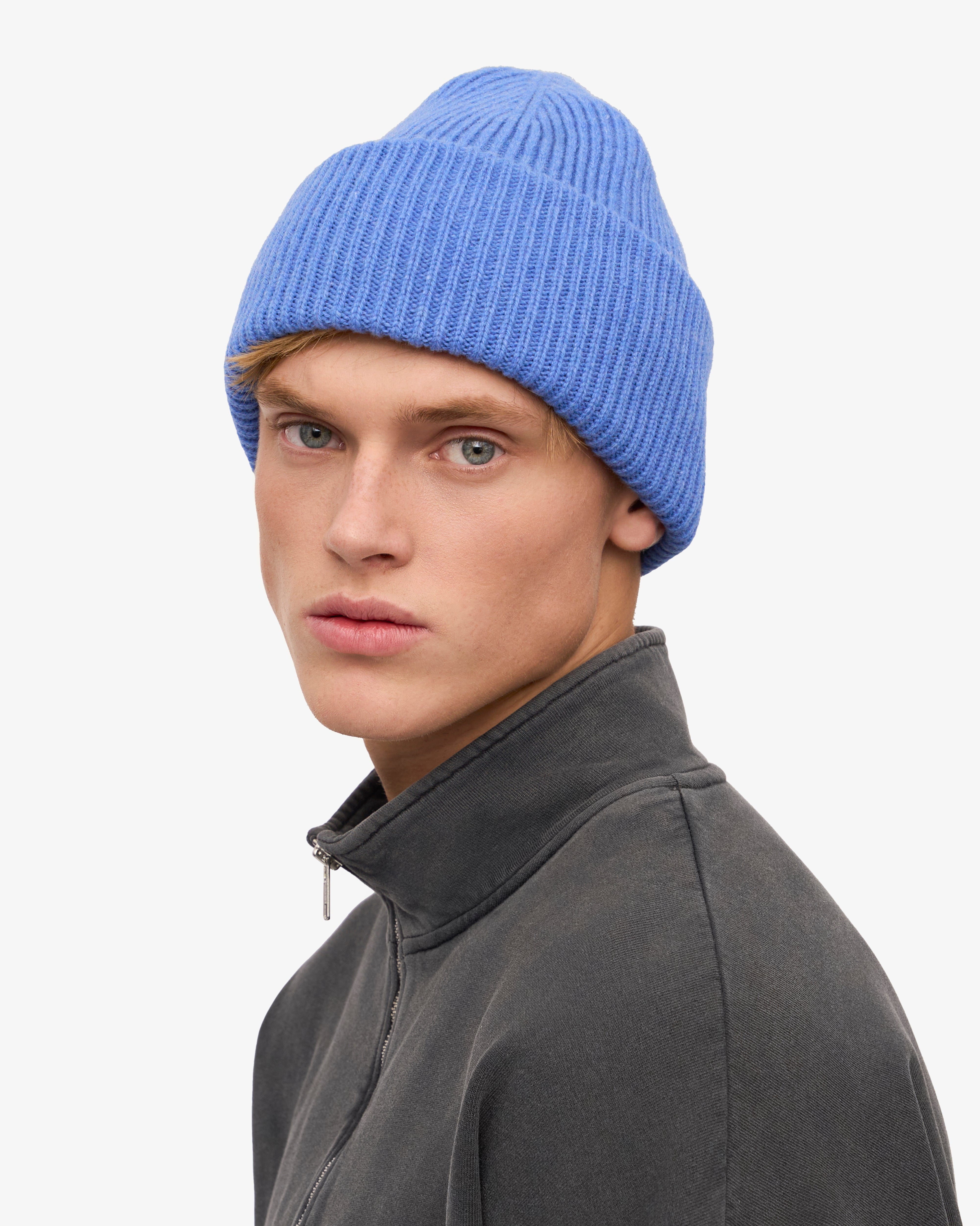 Premium Merino Wool Beanie - Soft & Warm Winter Hat for Men & Women - Pacific Blue - Perfect for Skiing, Hiking & Outdoor Activities