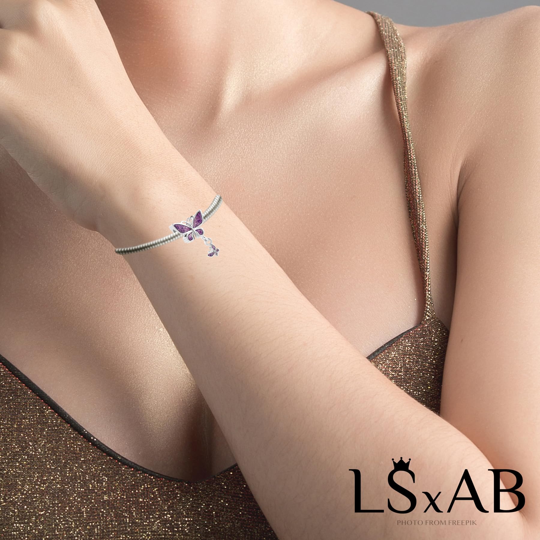Sparkling Butterfly Charm for Pandora Bracelets - Elegant & Dainty Jewelry Gift for Women - Perfect for Birthdays, Anniversaries & Special Occasions
