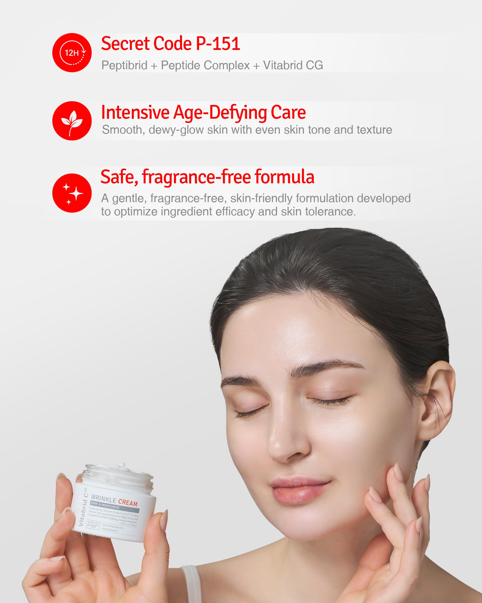 VITABRID Vitamin C Boost Powder with Niacinamide & C12 Wrinkle Cream Bundle - Brightening Anti-Aging Skincare Set for Face & Neck - Perfect for Daily Glow Routine & Nighttime Wrinkle Treatment