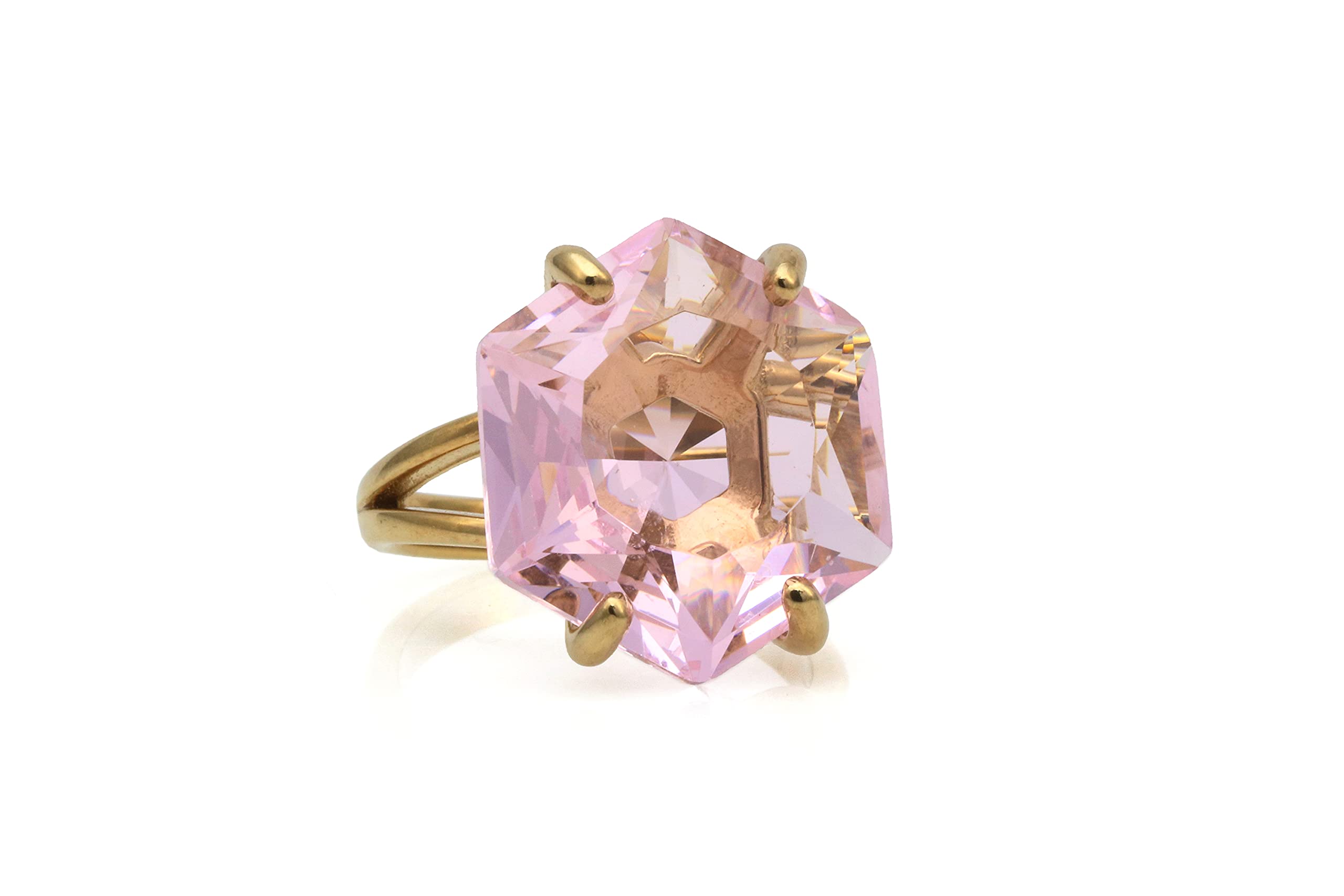 Handmade Rose Gold Rose Quartz Ring - Custom Crystal Jewelry for Women - Artisan Statement Gemstone Ring - Fashion Jewelry Gift for Her - Perfect for Weddings, Anniversaries & Special Occasions