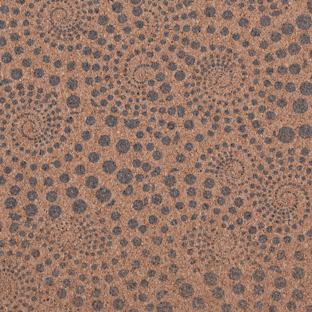 LOOGOOL 5-Pack Cork Faux Leather Sheets - 8x12 Inch A4 Size Spiral Printed Fabric for DIY Bags, Earrings, Jewelry Making & Craft Projects - Perfect for Scrapbooking, Home Decor & Gift Wrapping