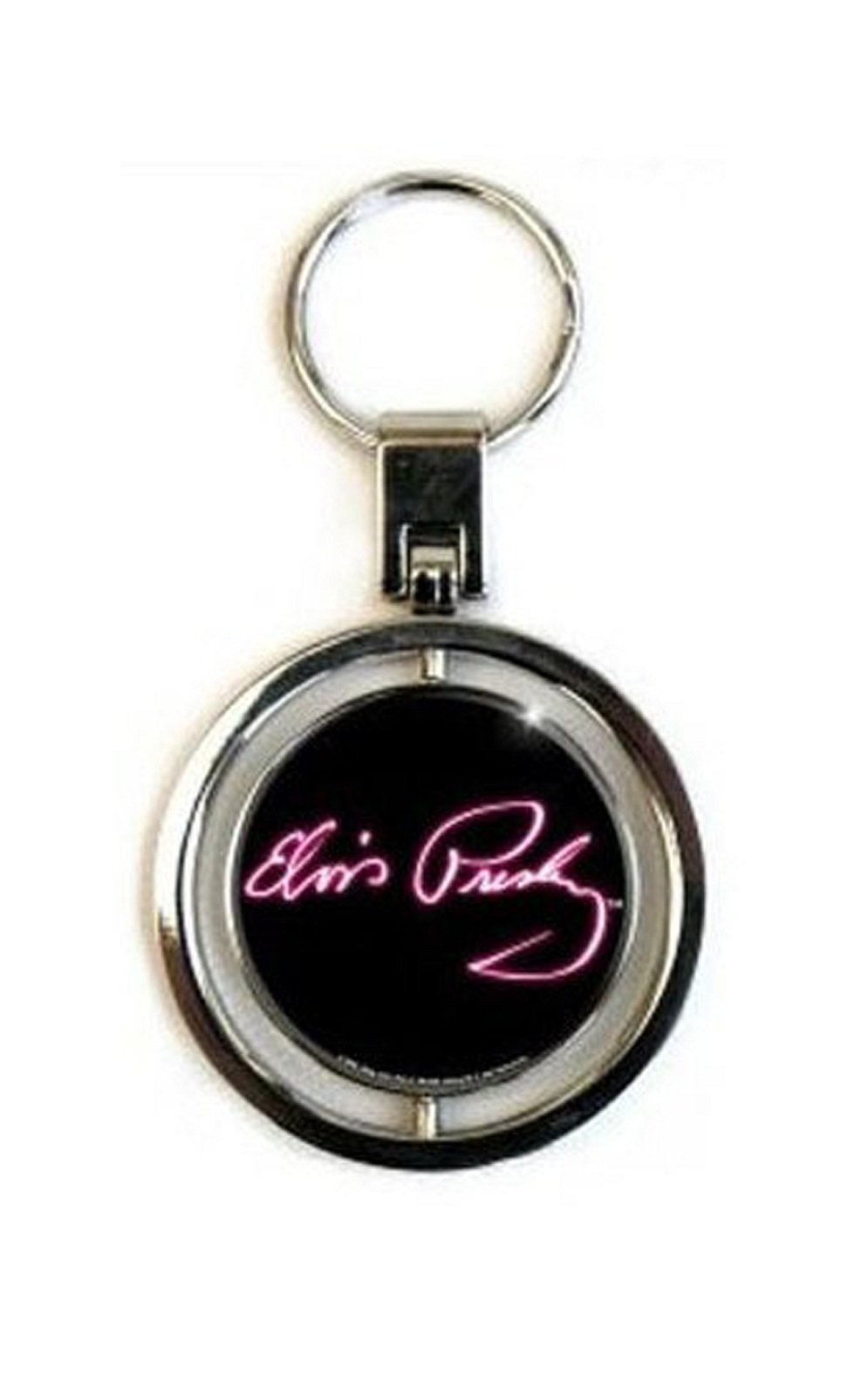 Official Elvis Presley Metal Spinner Keychain - Lets Face It Collectible Keyring - Perfect for Elvis Fans, Gift Ideas & Music Lovers (One Size) - Use for Keys, Bags, Backpacks & Rock 'n' Roll Style Accessories