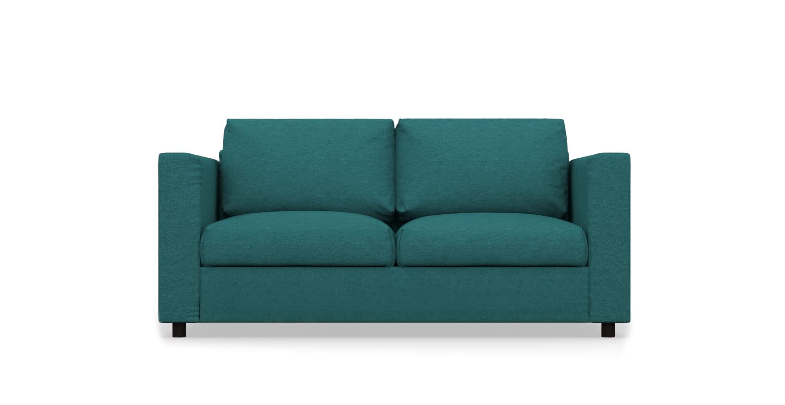 Handmade Sofa Slipcover for IKEA VIMLE 2-Seat Sofa Bed - 140cm Mattress Cover Only | Premium Linen Blend Fabric in Turquoise | Perfect for Living Room, Bedroom & Home Decor