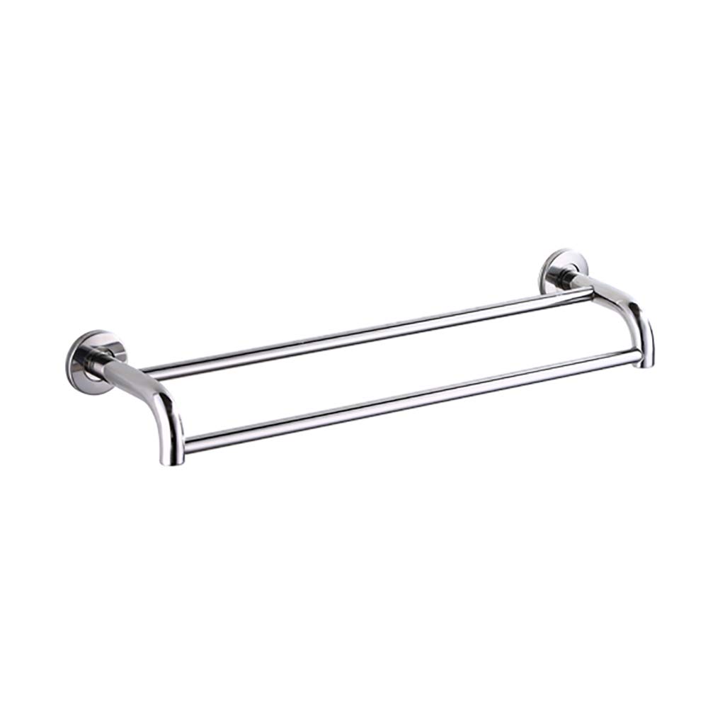 Stainless Steel Curved Towel Rack for Bathroom & Balcony - Single Layer Double Rail Towel Holder in Various Lengths - Perfect for Modern Homes, Apartments & Hotels