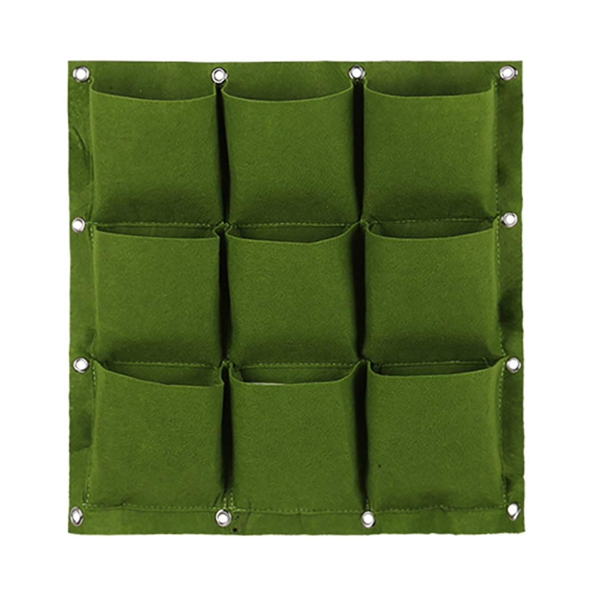Homeemoh 9-Pocket Vertical Wall Garden Planter - Hanging Plant Bags for Indoor & Outdoor Use - Perfect for Strawberries, Succulents, Herbs - Ideal for Garden, Yard, Balcony, Patio (Green)