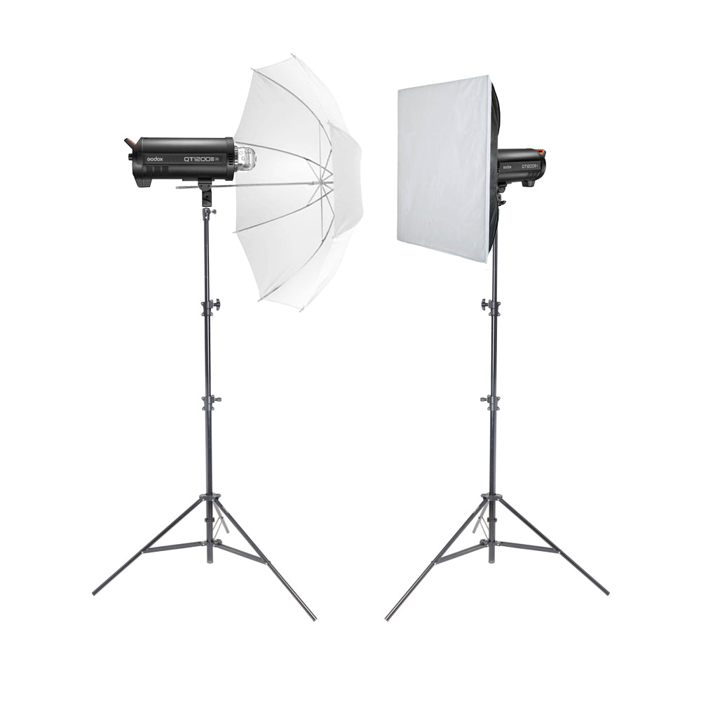 GODOX QT1200IIIM High Speed Studio Flash Head Twin Lighting Kit – Professional Photography Lighting for Portraits, Fashion, and Product Shoots – Perfect for Studio and Outdoor Use