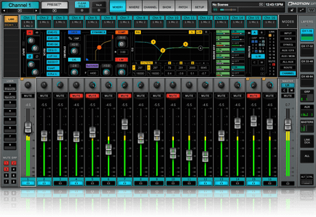 eMotion LV1 Live Mixer – 16 Stereo Channel Digital Audio Mixer for Professional Studio & Live Performances | Perfect for DJs, Musicians & Sound Engineers