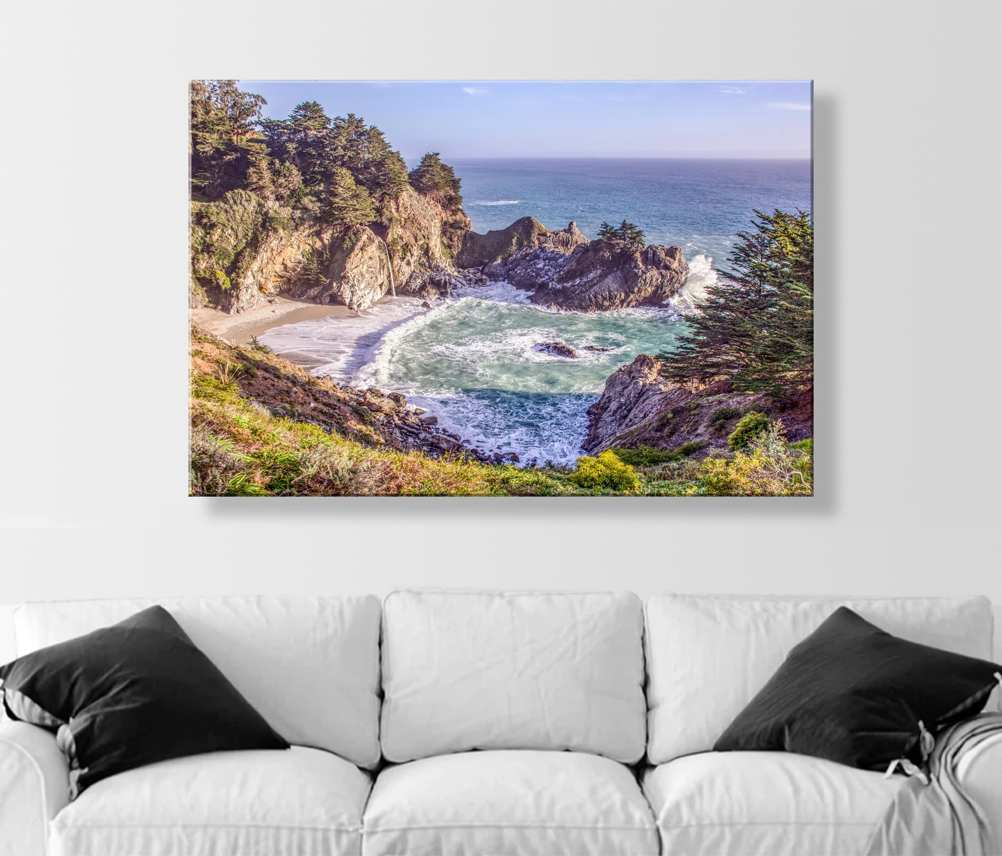 McWay Falls Big Sur California Coast Photography - Stunning Beach Wall Art Decor for Home, Office & Gifts | Coastal Landscape Print for Living Room, Bedroom Decor