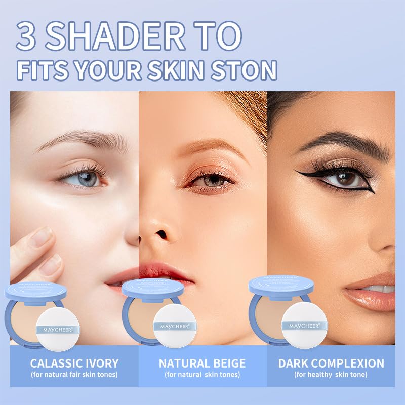 Oil Control Pressed Face Powder - Matte & Smooth Translucent Setting Powder | Waterproof, Long-Lasting Makeup Finishing Powder | Cruelty-Free (02 Natural) | Perfect for Oily Skin & All-Day Wear | Ideal for Daily Makeup, Touch-Ups & Photo Shoots