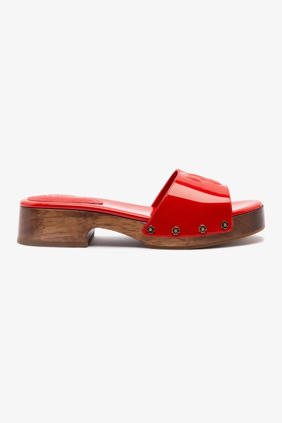 Zuzi Women's Mule Slippers - Scarlet Red Patent Leather Shoes for Women | Comfortable House Shoes, Indoor/Outdoor Slides for Casual Wear, Lounging & Errands