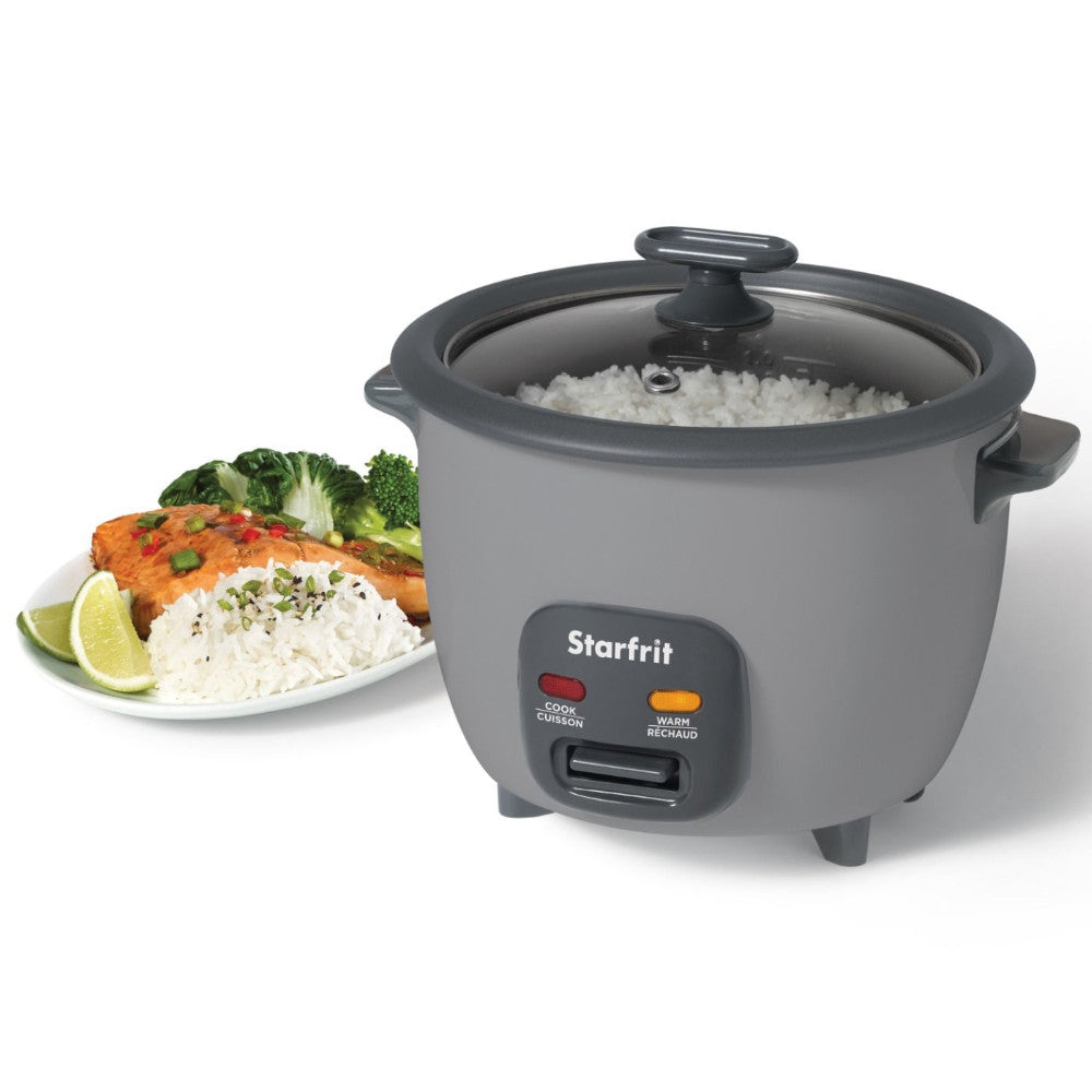 STARFRIT 24736 Electric Rice Cooker - 6 Cup Capacity, Non-Stick Inner Pot, Automatic Keep Warm Function - Perfect for Home Cooking, Meal Prep & Small Gatherings
