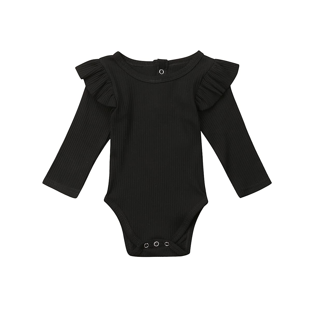 Unisex Baby Short Sleeve Ruffle Romper Bodysuit - Soft Cotton Jumpsuit for Boys & Girls | Perfect for Summer & Spring Outfits, Photo Shoots & Playtime