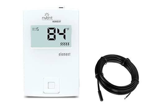 NuHeat nVent AC0057 Non-Programmable Radiant Floor Heating Thermostat 120V/240V with OJ Electronics Floor Sensor - Perfect for Bathrooms, Kitchens & Basements
