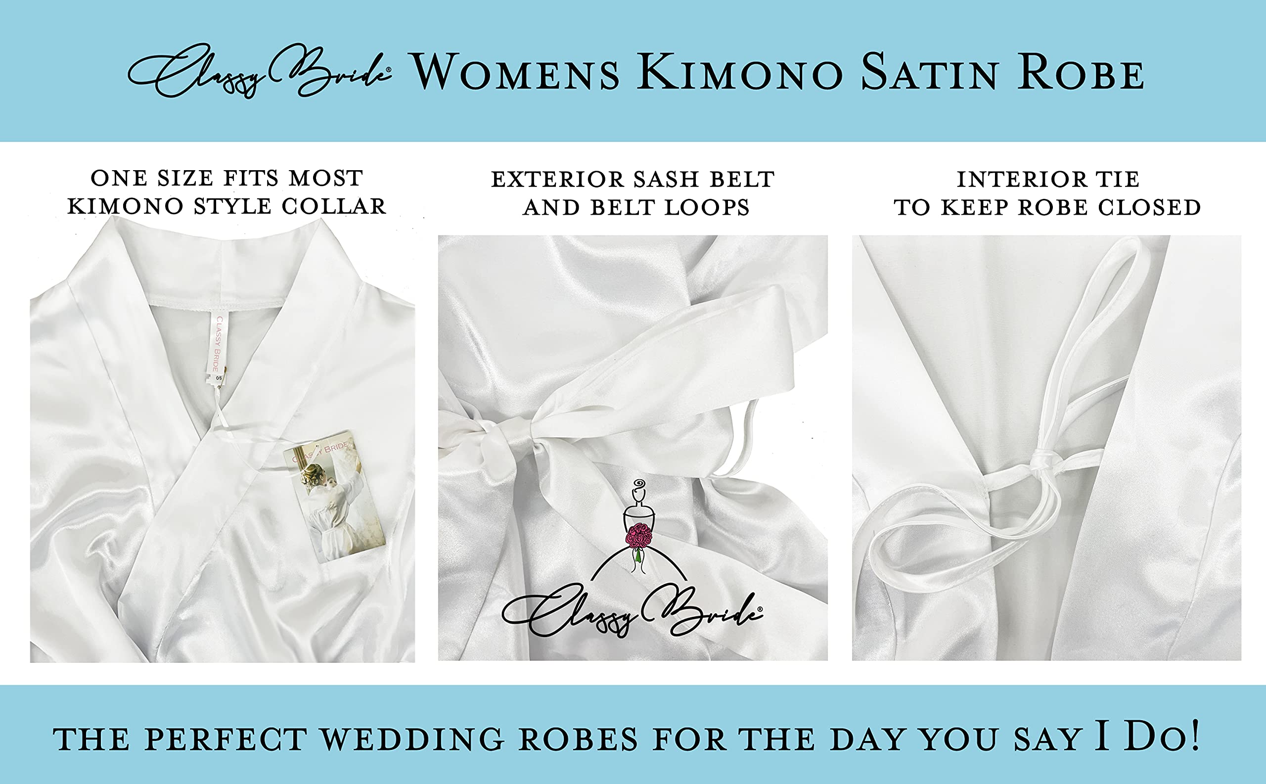Luxury Bride and Groom Satin Robe Set - Wedding Getting Ready Outfits for Bridal Party & Honeymoon - Perfect for Pre-Wedding Photos, Spa Days & Romantic Getaways