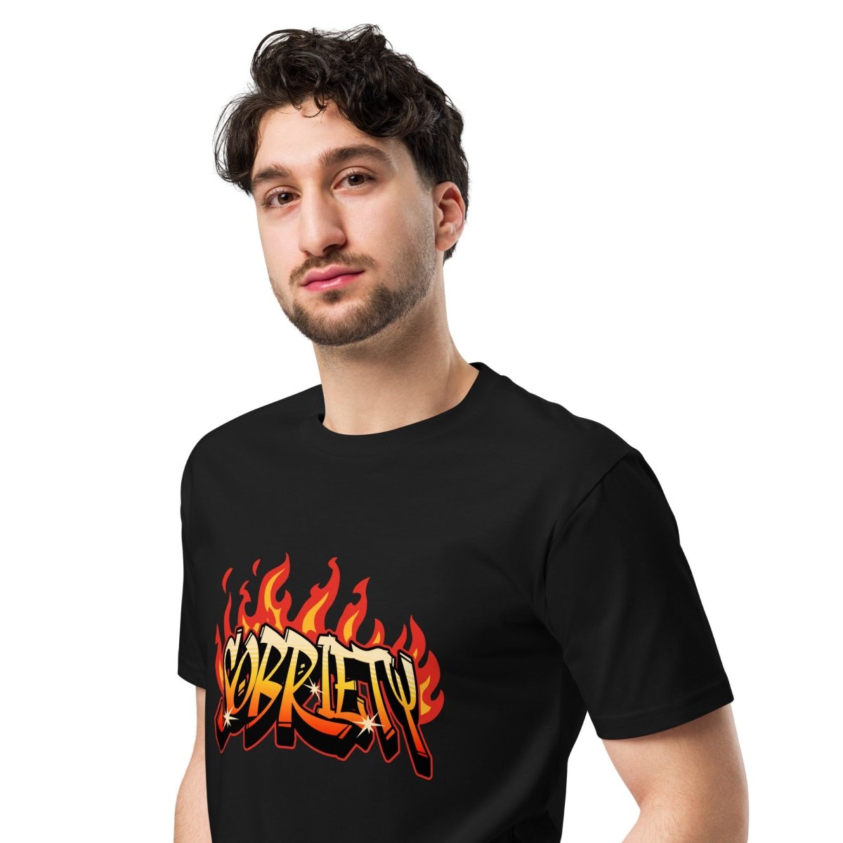 Hot Like Sobriety Unisex Premium Cotton T-Shirt - Comfortable Casual Wear for Men & Women - Perfect for Everyday Outfits, Street Style and Lounge Wear