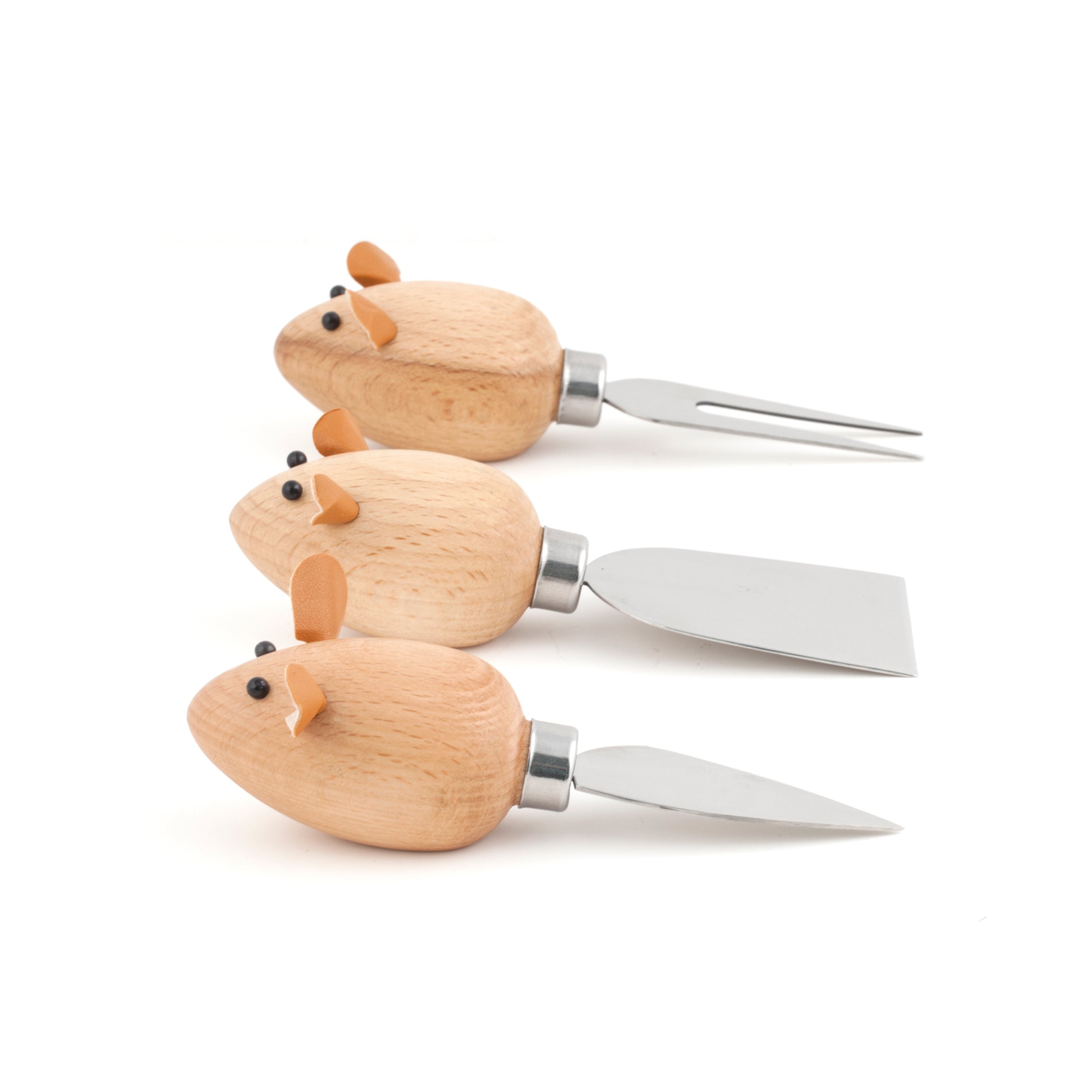 Premium Stainless Steel Mouse Cheese Knives Set - Elegant Cheese Slicer for Parties, Charcuterie Boards & Gourmet Cheese Tasting