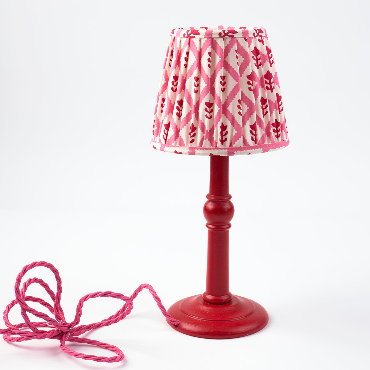 Pleated Pink Small Lampshade - Elegant Home Decor for Bedroom, Living Room & Nursery Lighting