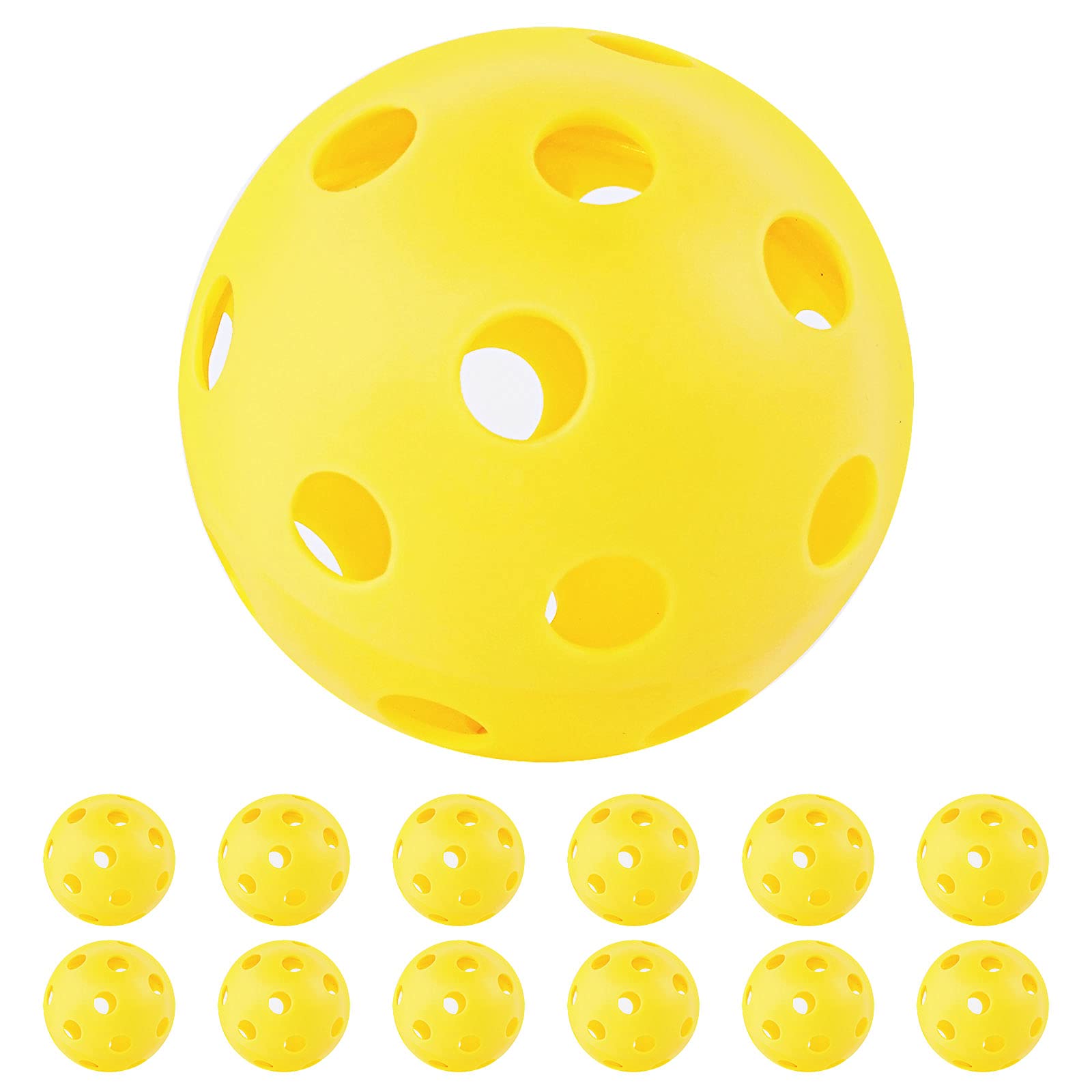 GKK Plastic Baseballs 12 Pack - 9 Inch Soft Practice Balls for Baseball Training, Hitting Drills & Pickleball | Lightweight Indoor/Outdoor Batting Balls for Kids & Adults | Perfect for Backyard Practice, Batting Cages & Team Drills