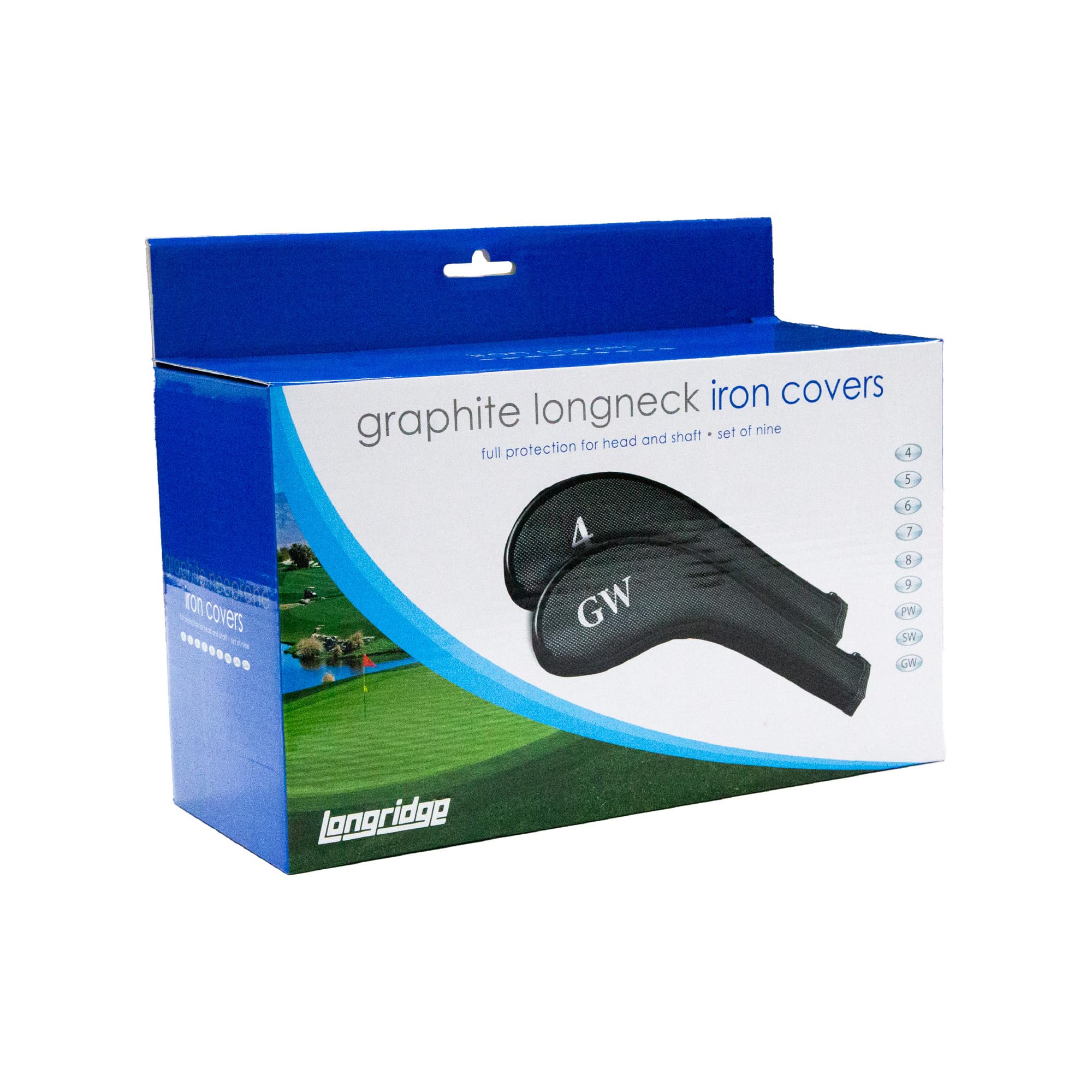 Premium Longridge Longneck 2-Tone Golf Iron Headcover Set - Protects Clubs from Damage | Perfect for Golfers, Travel & Course Use