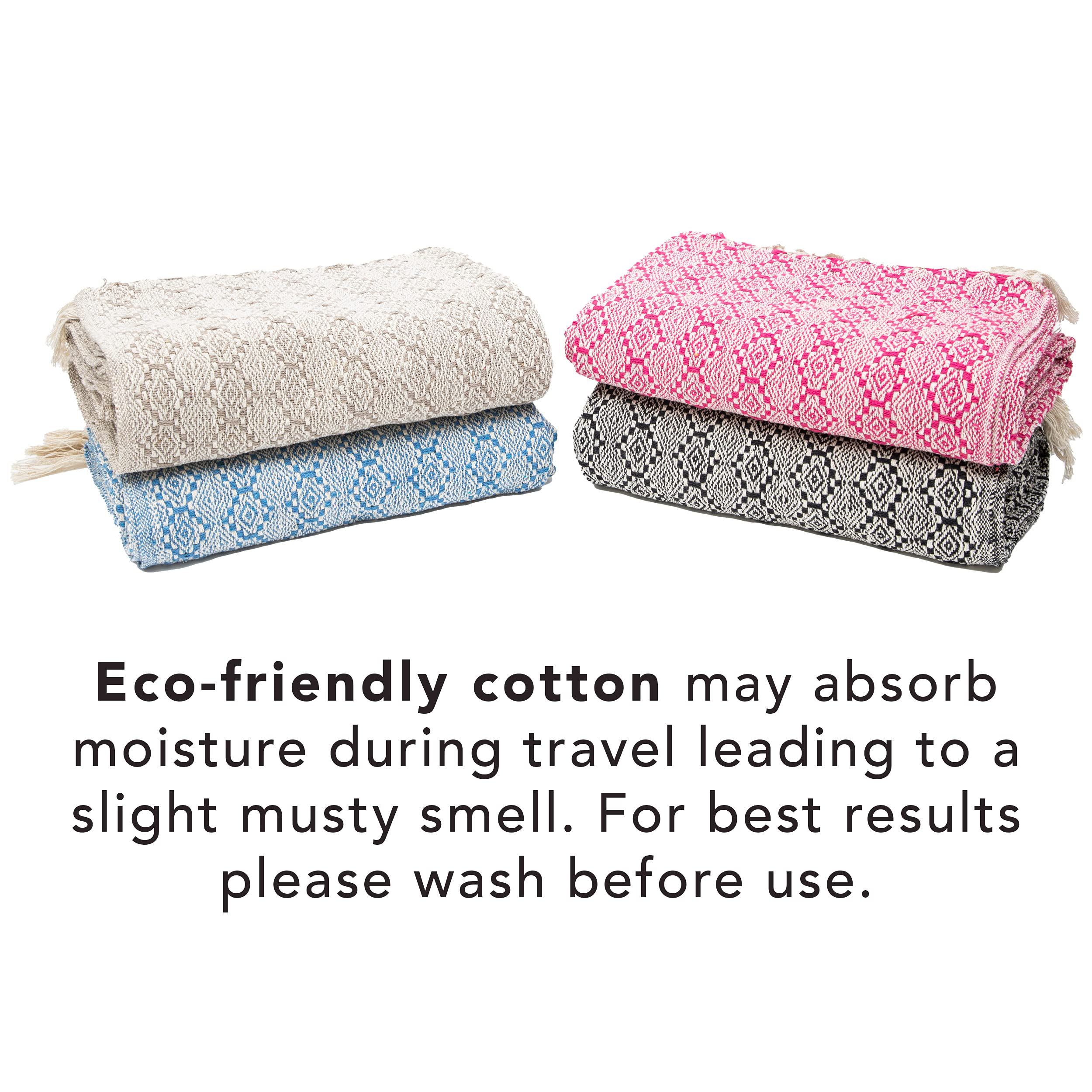 Arkwright 12-Pack Reversible 100% Cotton Blankets - Lightweight All-Season Throw (50