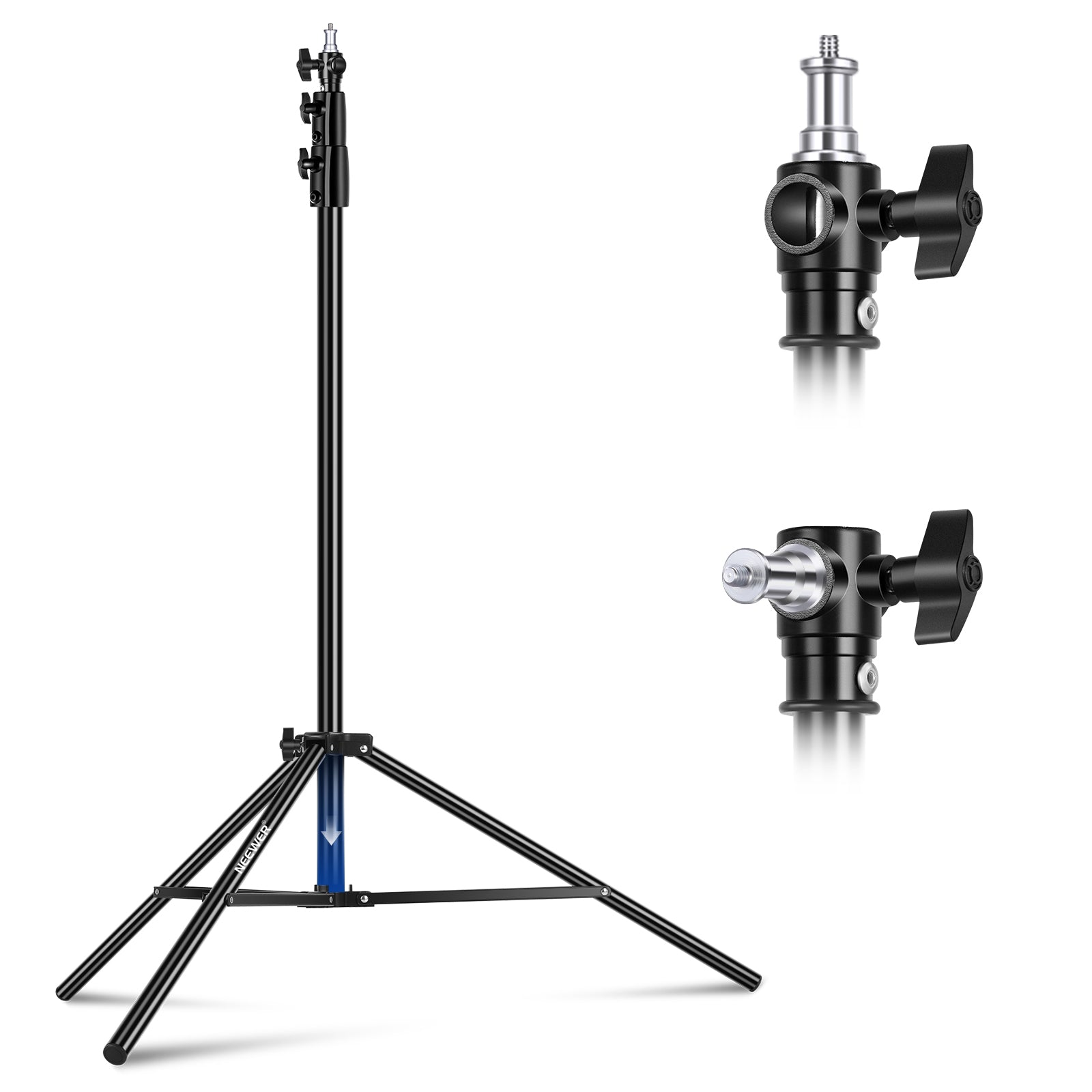 NEEWER ST 280AC 280cm/9.2ft Heavy Duty Air Cushioned Light Stand for Photography Studio, Video Shooting & YouTube Content Creation - Professional Aluminum Tripod with Safety Lock