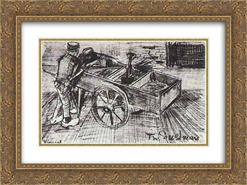 Vincent van Gogh Museum Art Print - 24x18 Gold Ornate Frame with Double Matting - Premium Wall Decor for Living Room, Bedroom & Office