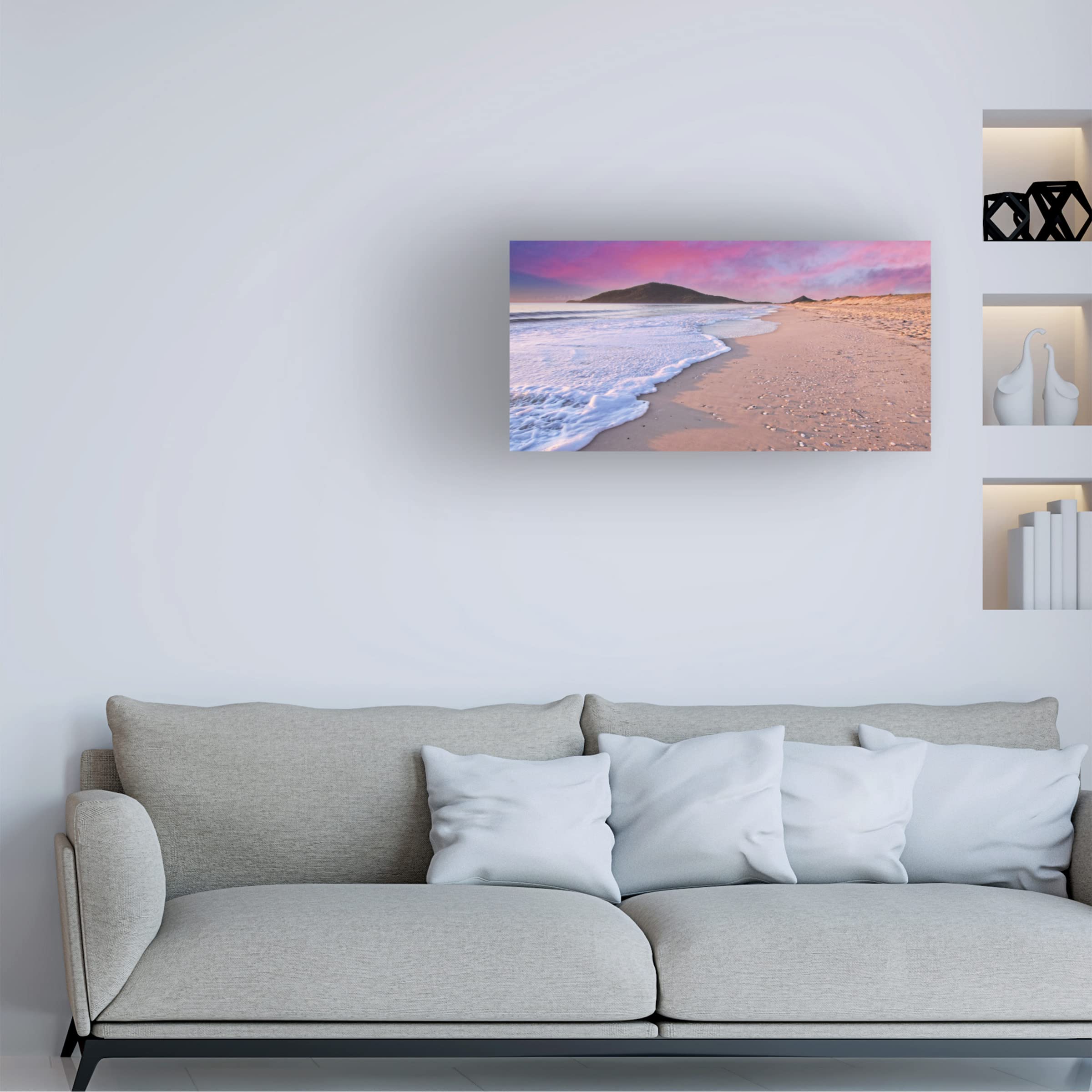 Trademark Fine Art 'Jimmys Beach' Canvas Wall Art by Beata Czyzowska Young - Coastal Decor for Living Room, Bedroom & Office