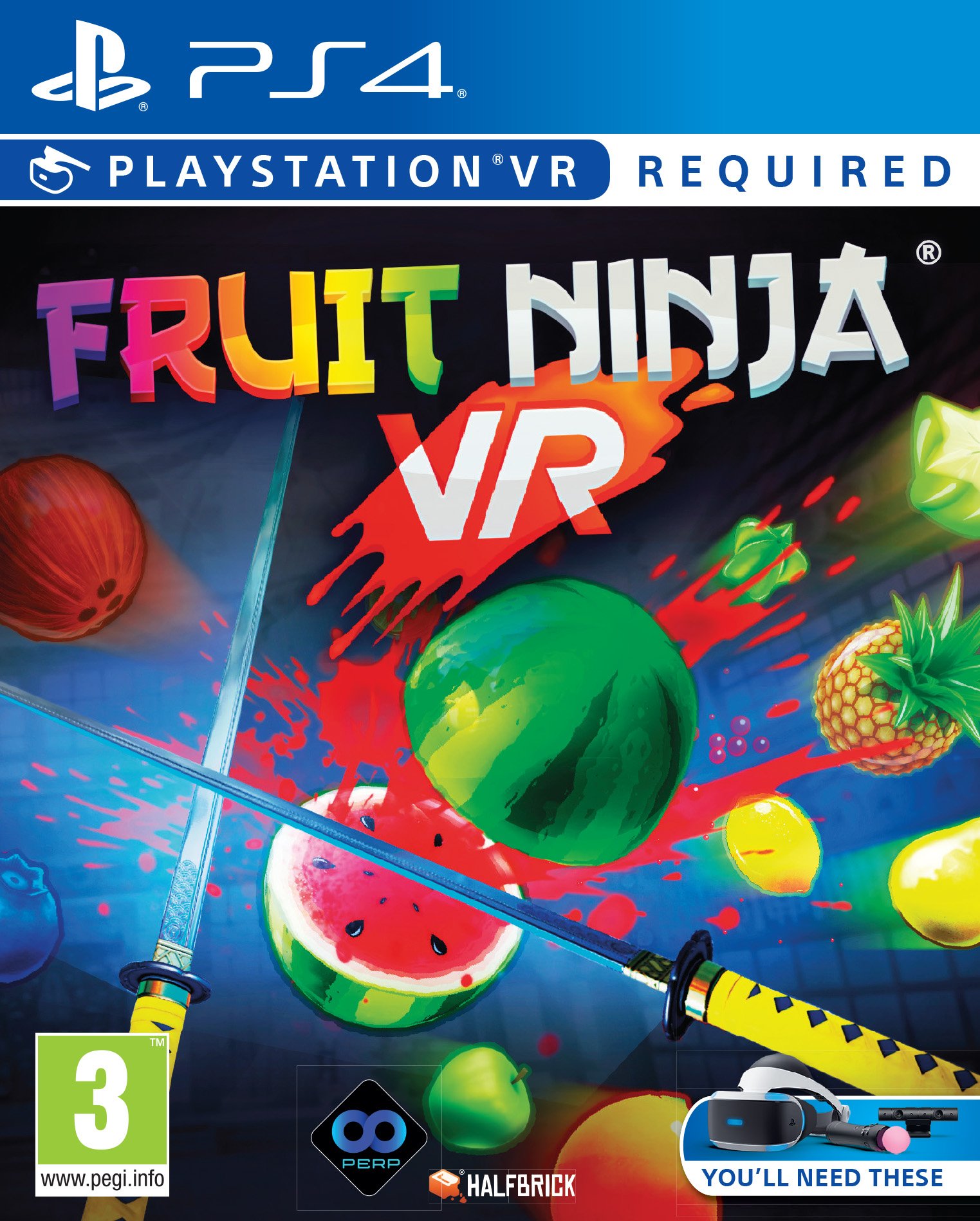Fruit Ninja VR Game for PS4 & PSVR - Exciting Virtual Reality Fruit Slashing Action | Perfect for Family Fun & Party Games
