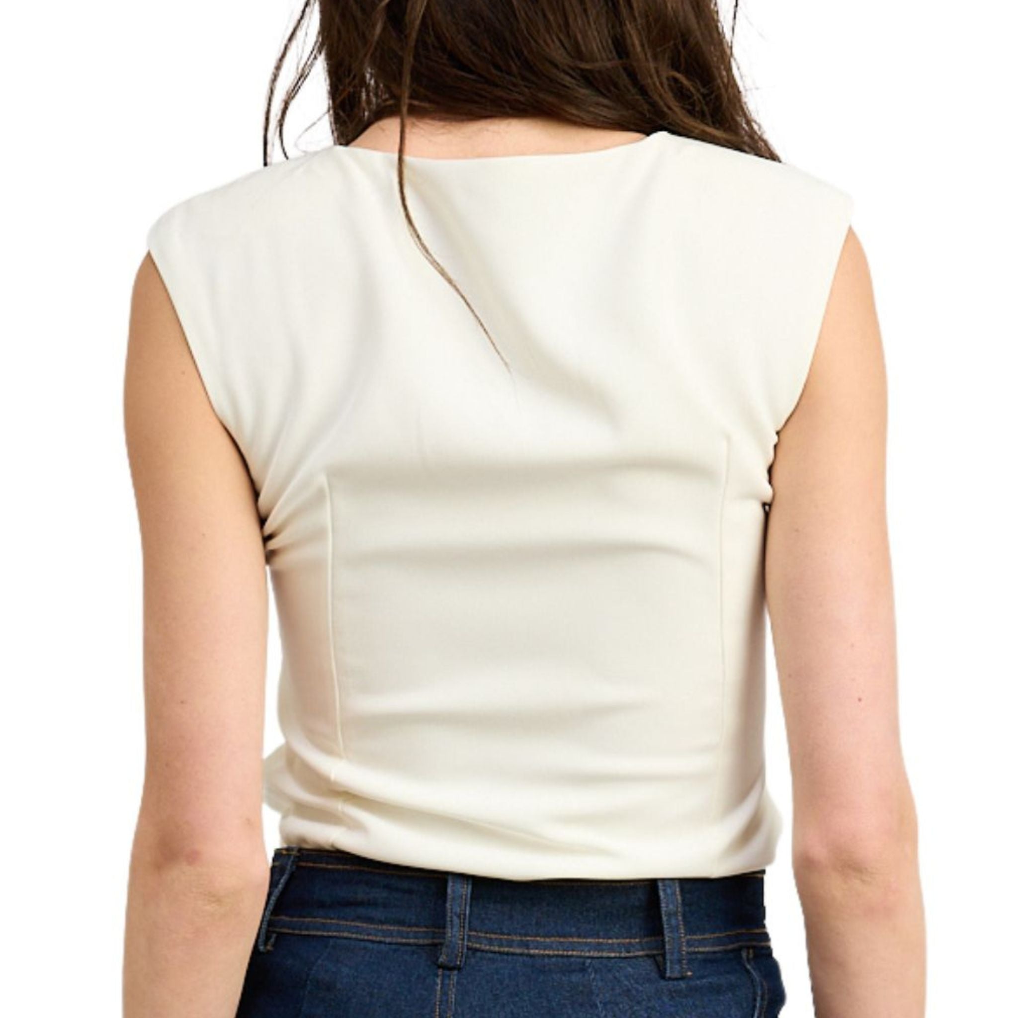 Women's Bodysuit with Shoulder Pads - Slimming Shapewear for Office & Evening Wear | Tummy Control & Posture Support