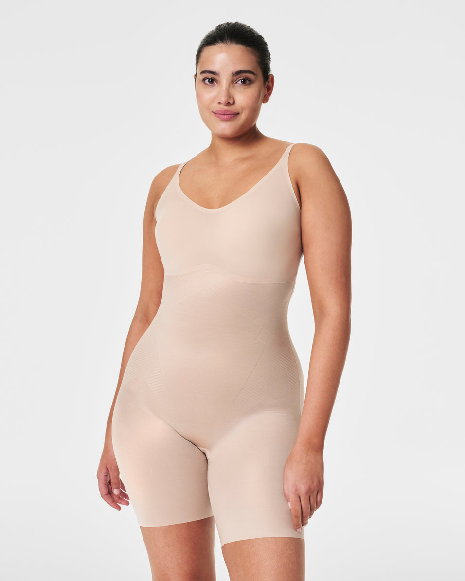SPANX Shapewear Invisible Mid Thigh Bodysuit for Women - Seamless Slimming Shapewear for Everyday Wear & Special Occasions