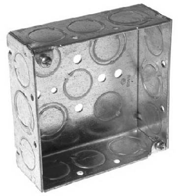 Hubbell Raco 8189 4 Inch Square Metal Electrical Box - Weatherproof Junction Box for Outdoor & Indoor Wiring Projects - Perfect for Home, Garage, and Commercial Electrical Installations