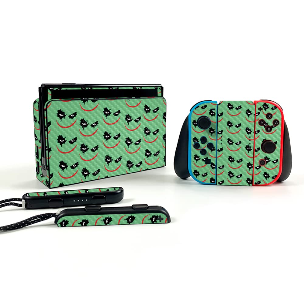 Premium Carbon Fiber Skin for Nintendo Switch OLED - Protective & Durable Textured Cover | Easy Application | Made in USA | Perfect for Gaming Protection & Style Enhancement