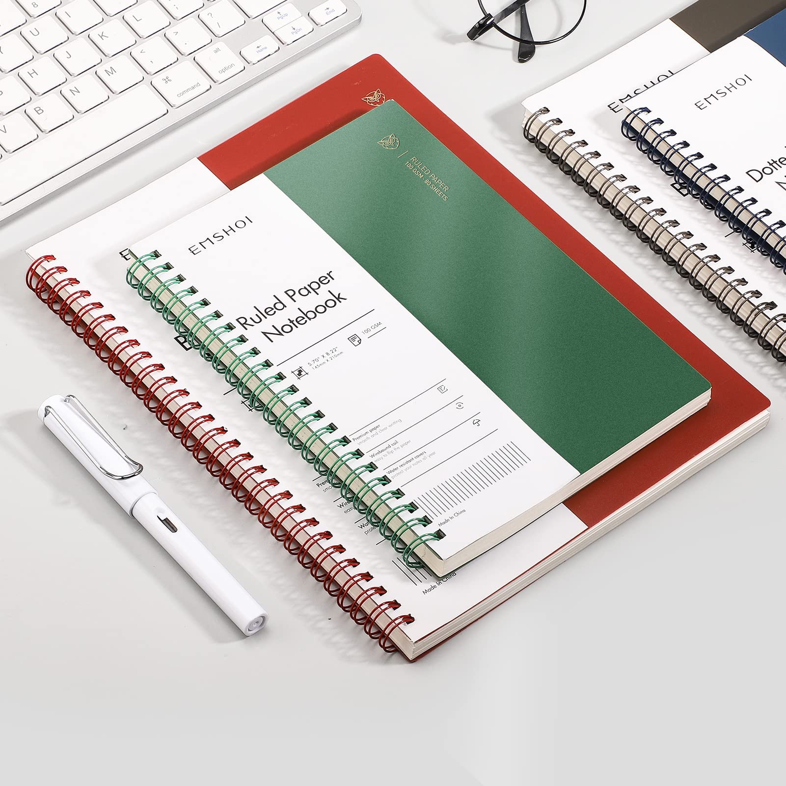 EMSHOI 4-Pack Spiral Notebook 5.7