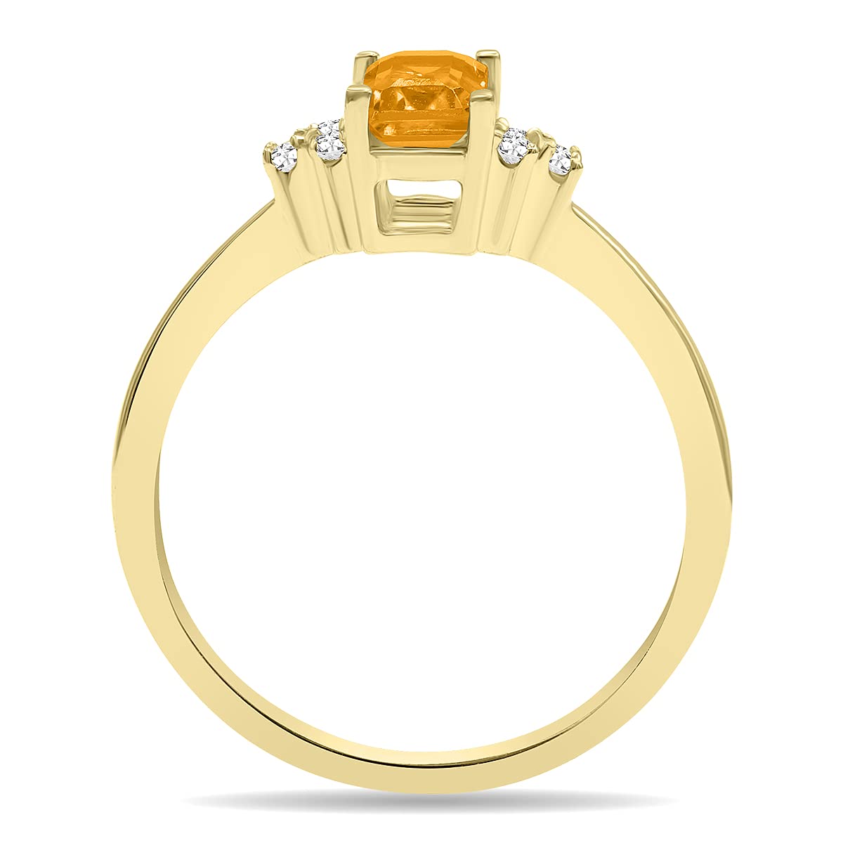 10K Yellow Gold Gemstone & Diamond Ring - Emerald, Sapphire, Blue Topaz, Amethyst | Elegant Jewelry for Women, Perfect for Engagement, Wedding, Anniversary & Special Occasions