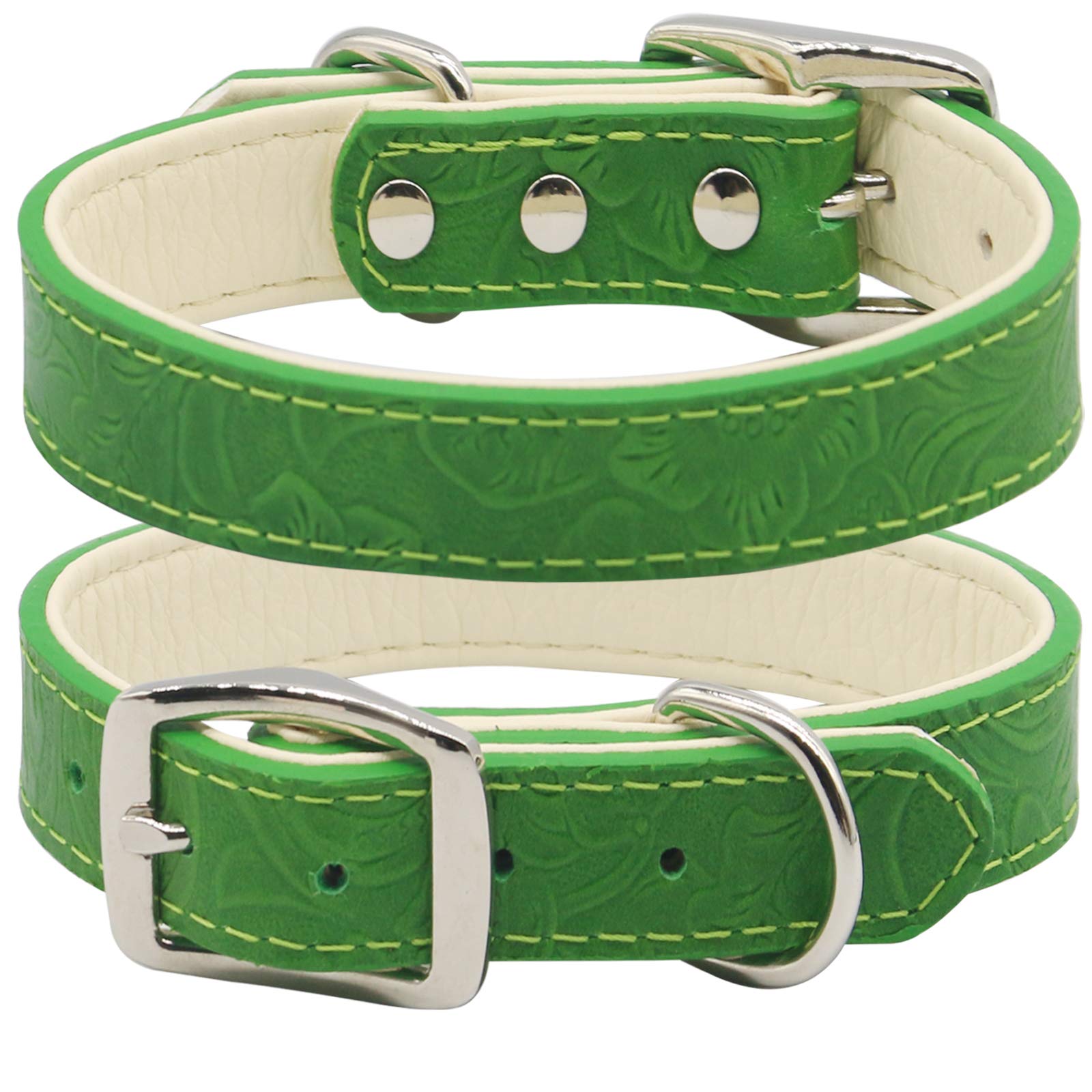 Premium Genuine Leather Dog Collar - Soft Adjustable Pet Collar with Alloy Hardware for Small Medium & Large Dogs | Fashionable & Durable | Perfect for Daily Walks, Training & Outdoor Adventures