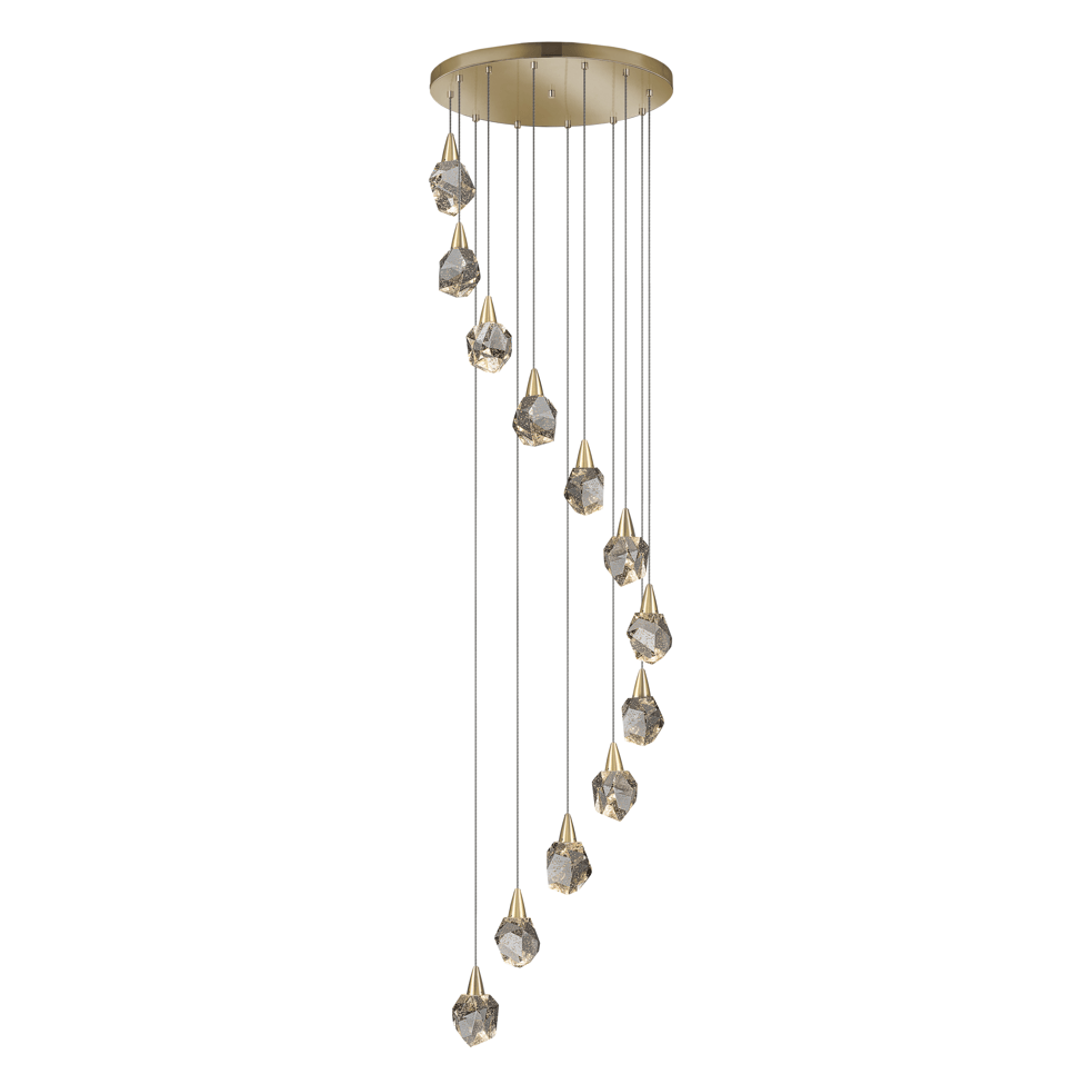 Aquaria Lamp 12L - Modern Matt Gold & Chrome LED Table Lamp for Bedroom, Living Room, Office | Energy Efficient Lighting for Home Decor & Workspace Ambience