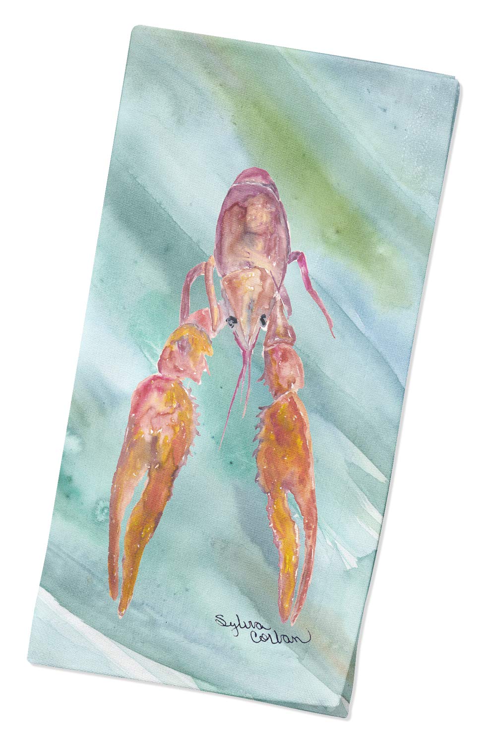 Crawfish on Blue Napkin Cloth - Soft, Washable & Durable Cotton Table Napkins for Restaurants, Weddings, Parties | Perfect for Dinner, Lunch & Hotel Use