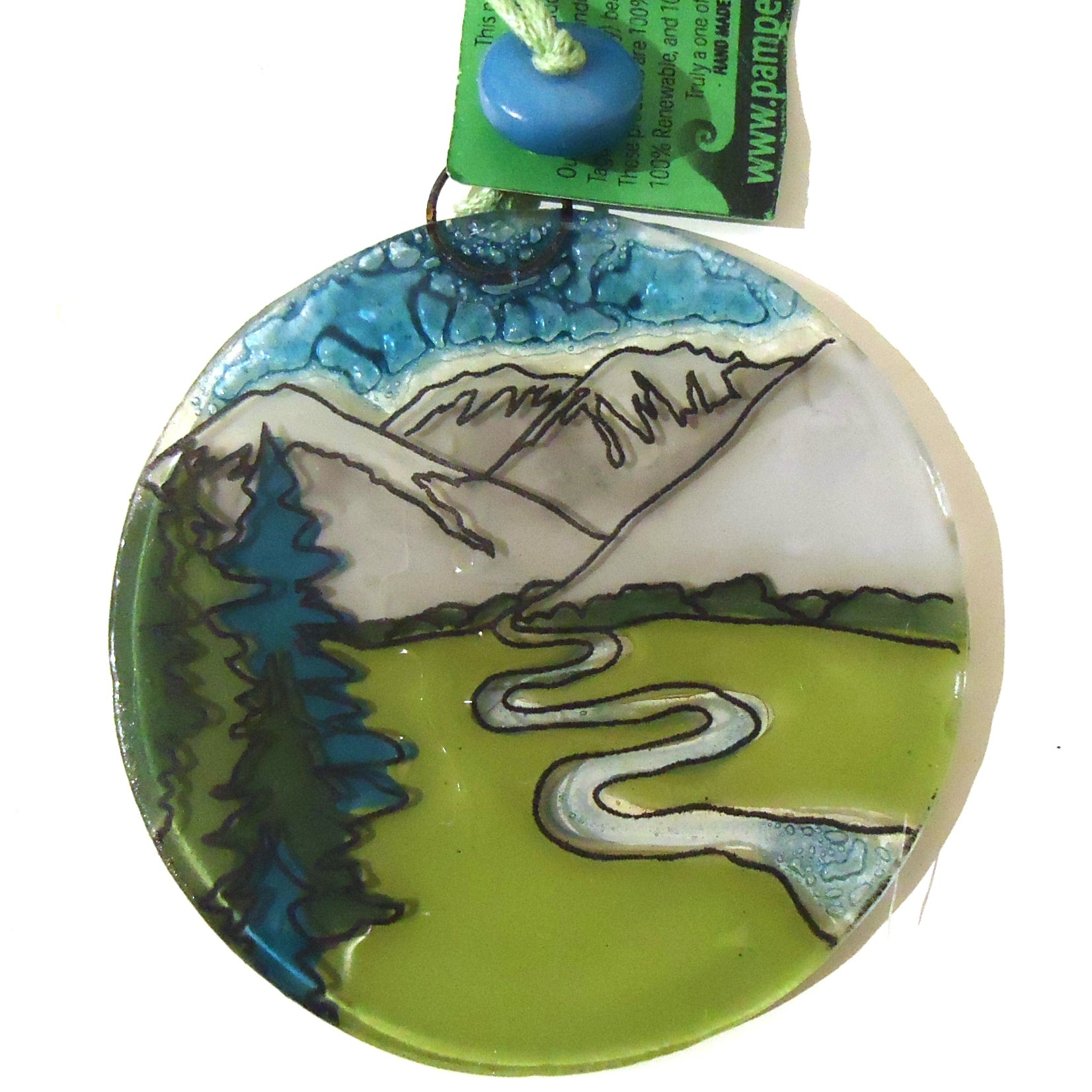 Stunning Mountain View Suncatcher - Handmade Glass Window Decor for Home & Office - Perfect for Living Rooms, Bedrooms, and Gifts
