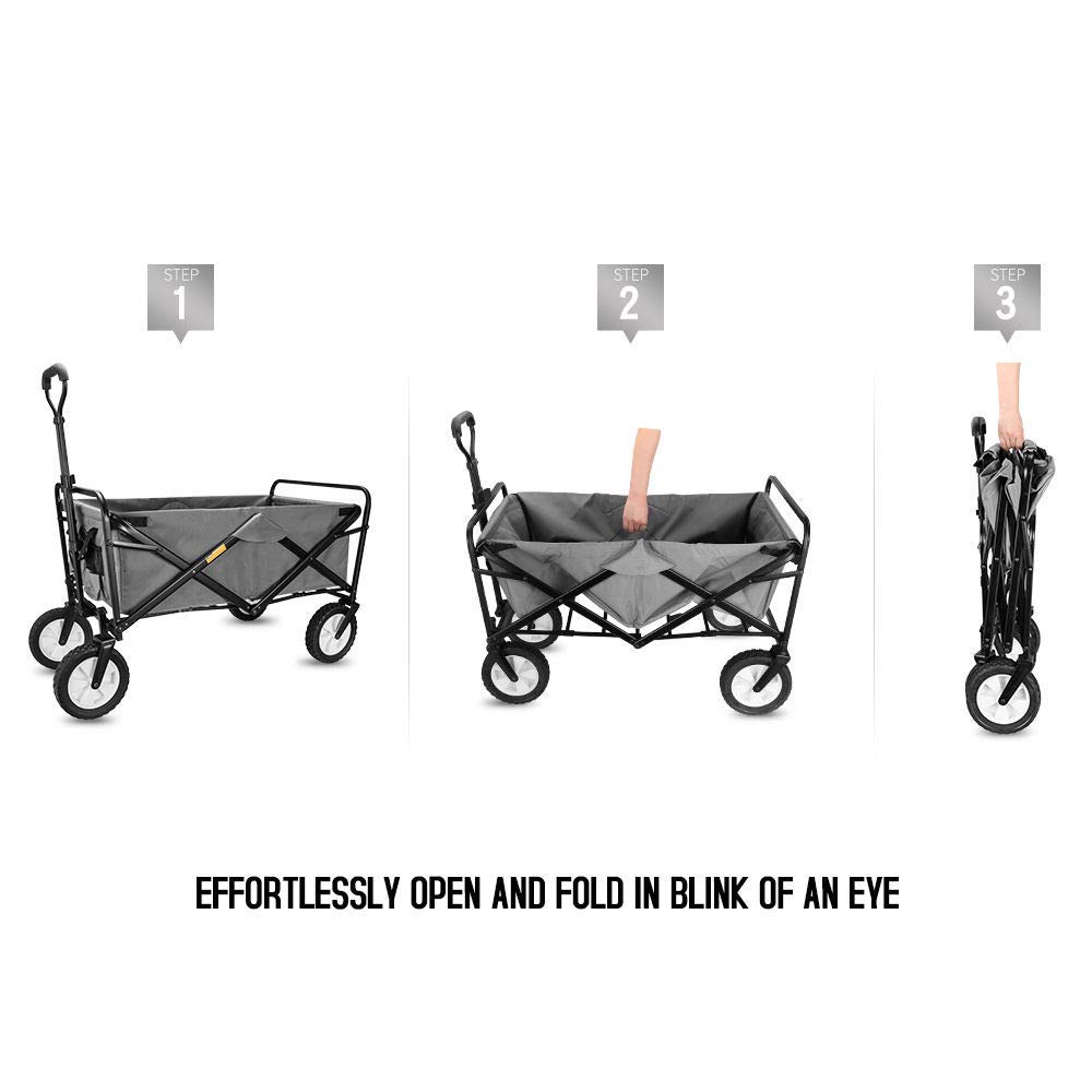 WHITSUNDAY Collapsible Folding Utility Wagon Cart with 8