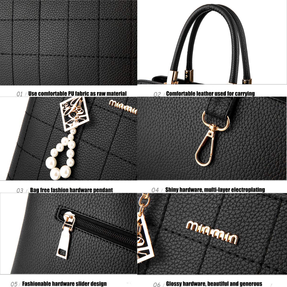 Women's PU Leather Handbags - Stylish Top Handle Satchel & Shoulder Tote for Work & Travel